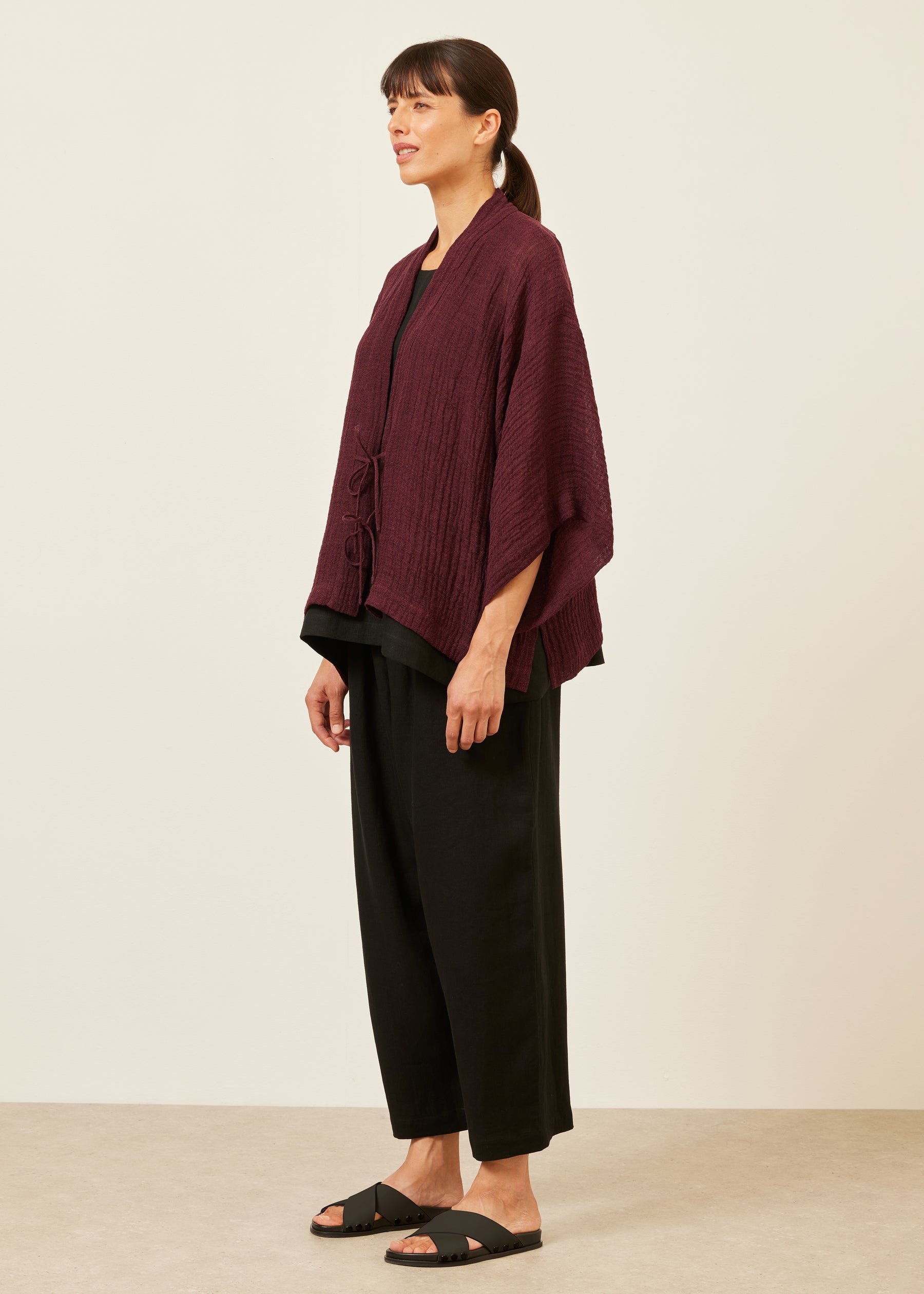 linen mix shanghai jacket - mid