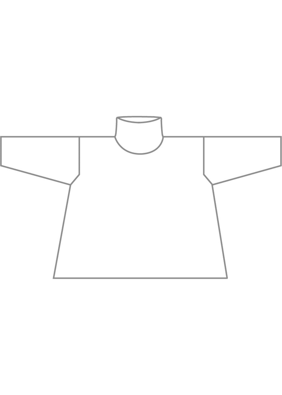 cotton linen mix wide a-line monks top - long