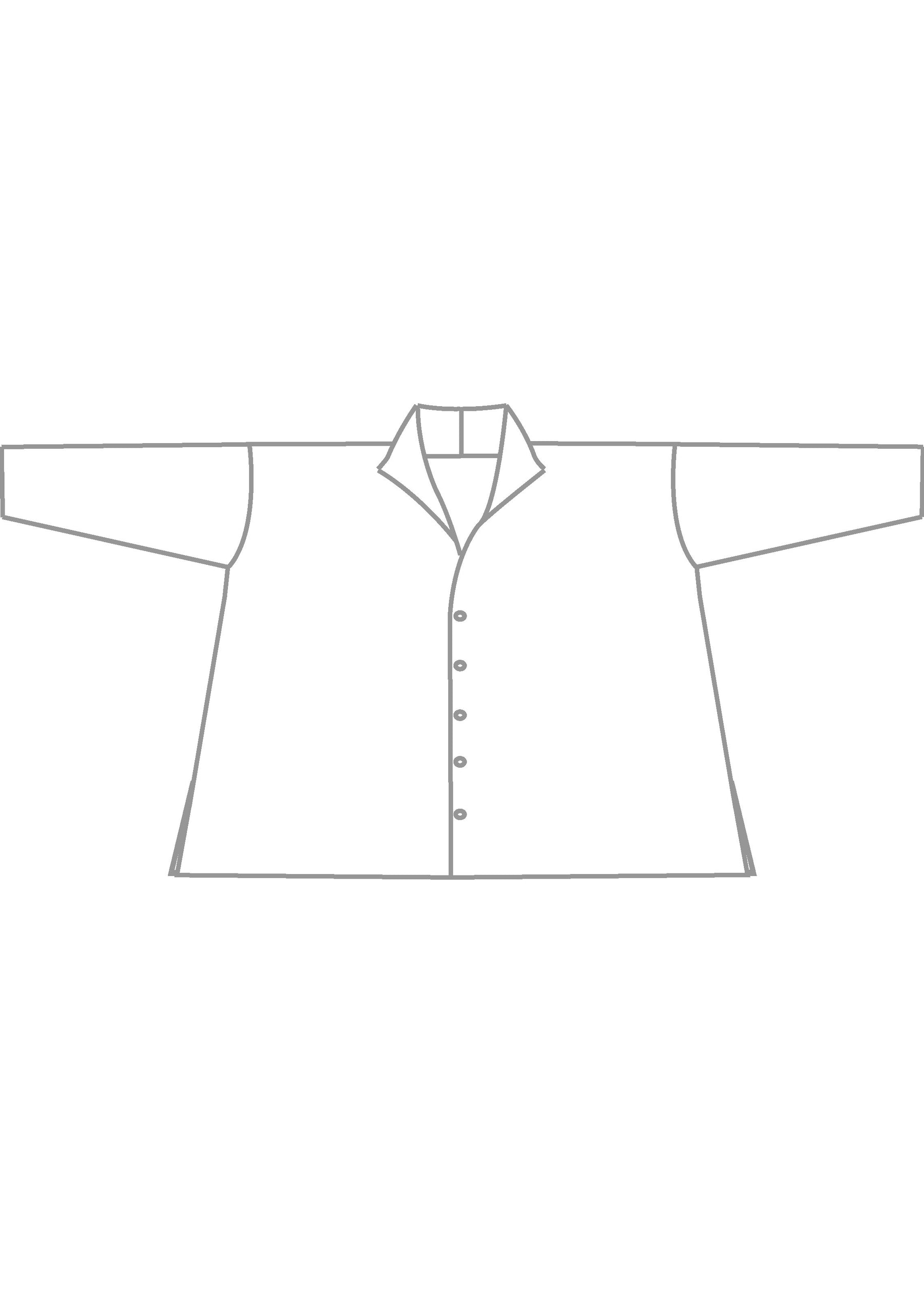 silk wide a-line shirt with open standup collar - mid plus