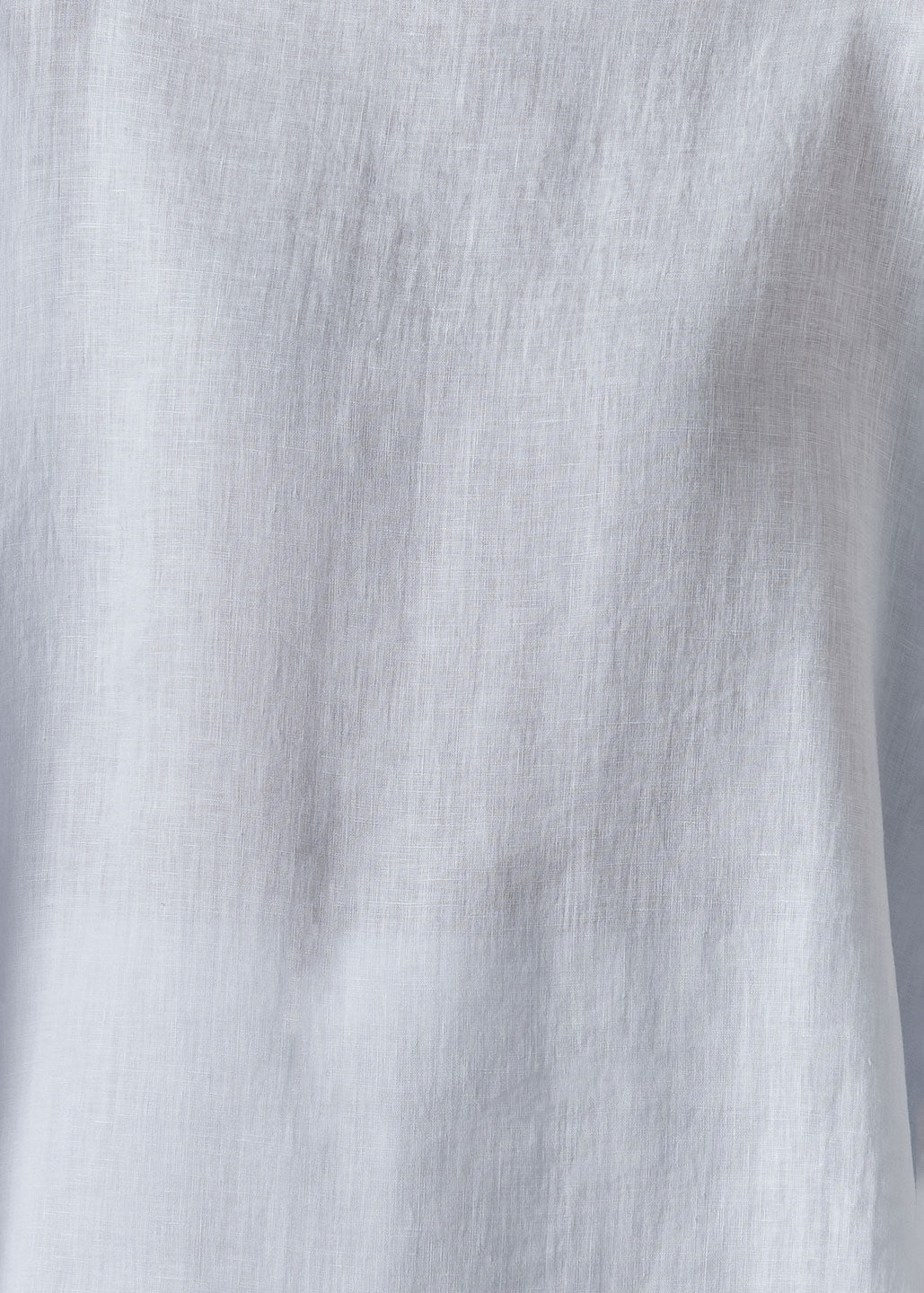linen sloped shoulder wide a-line scoop neck top - mid