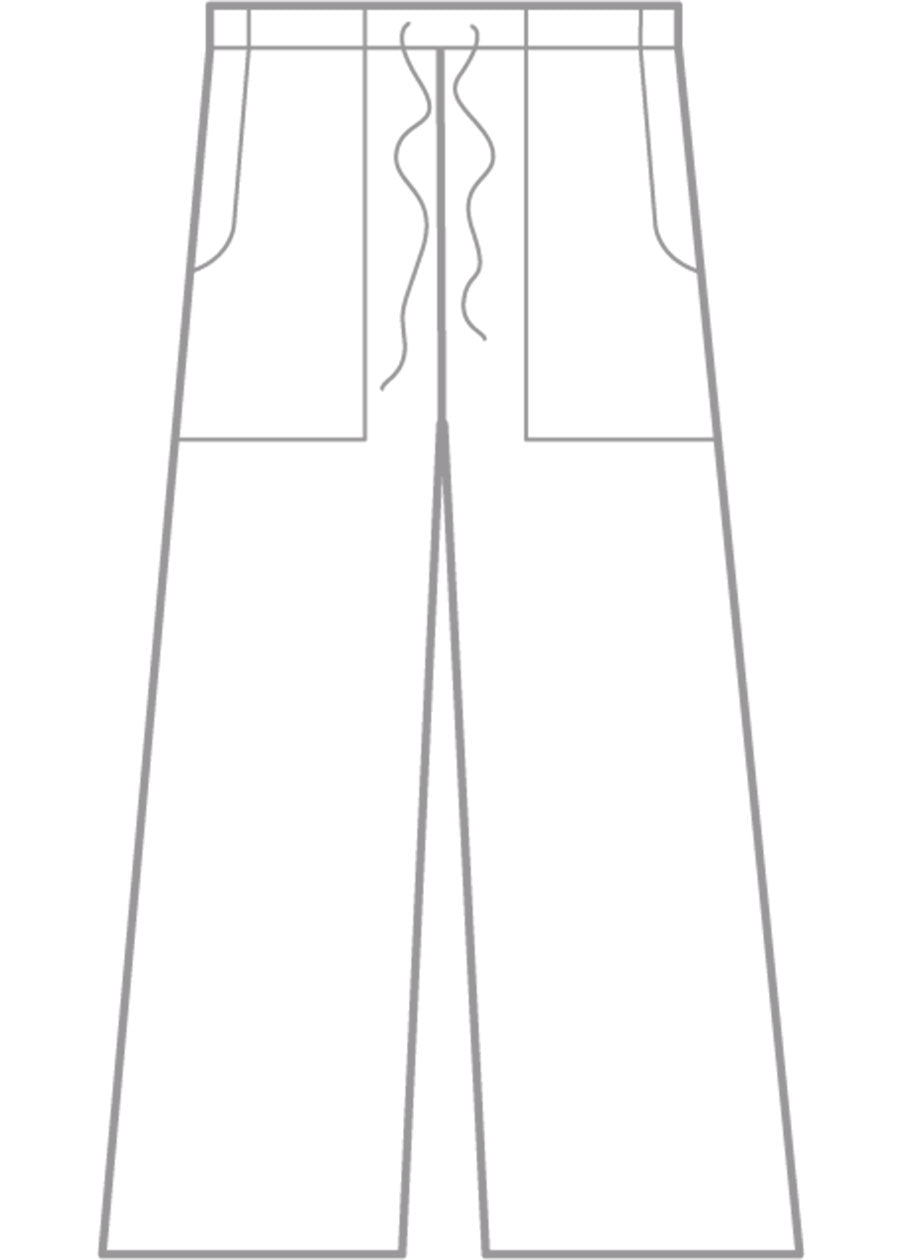 linen patchpocket drawstring trouser