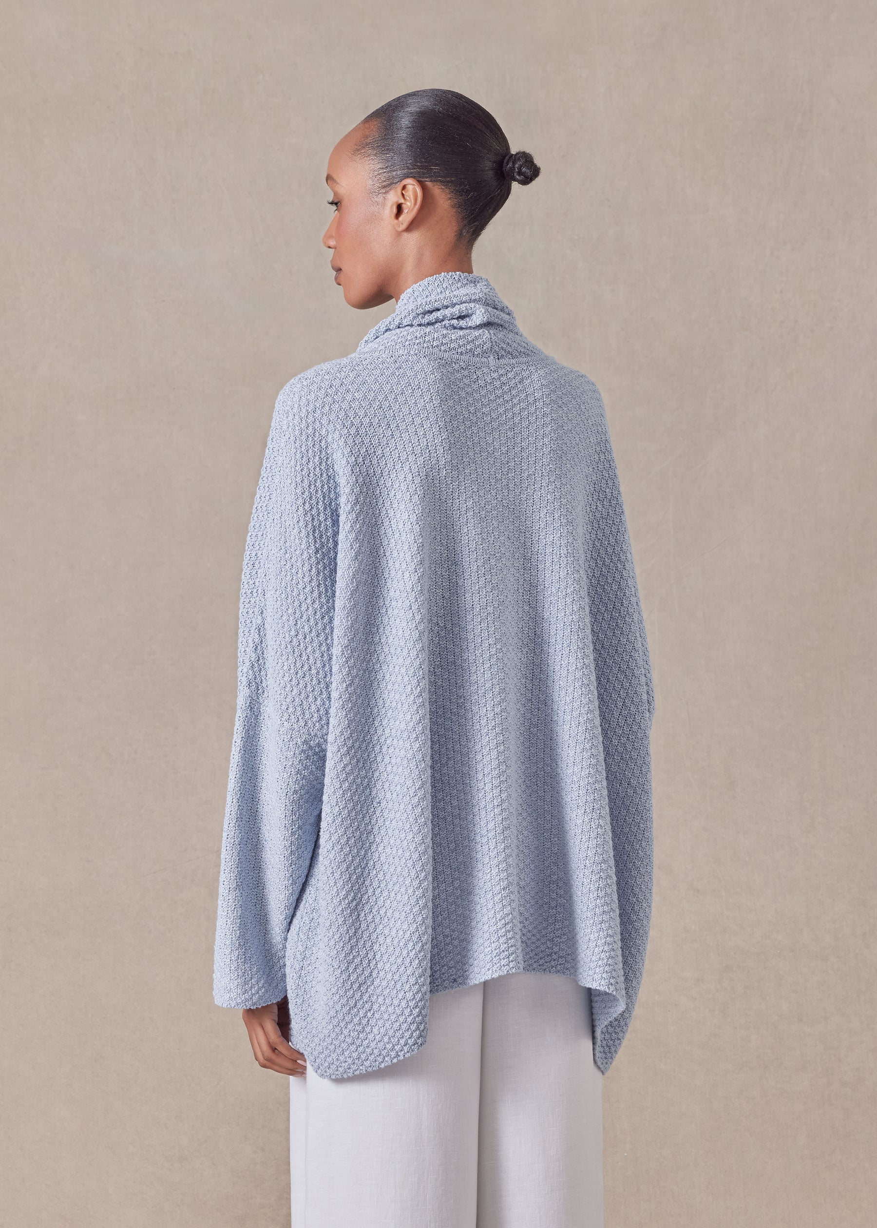 cotton linen mix monks top - mid plus