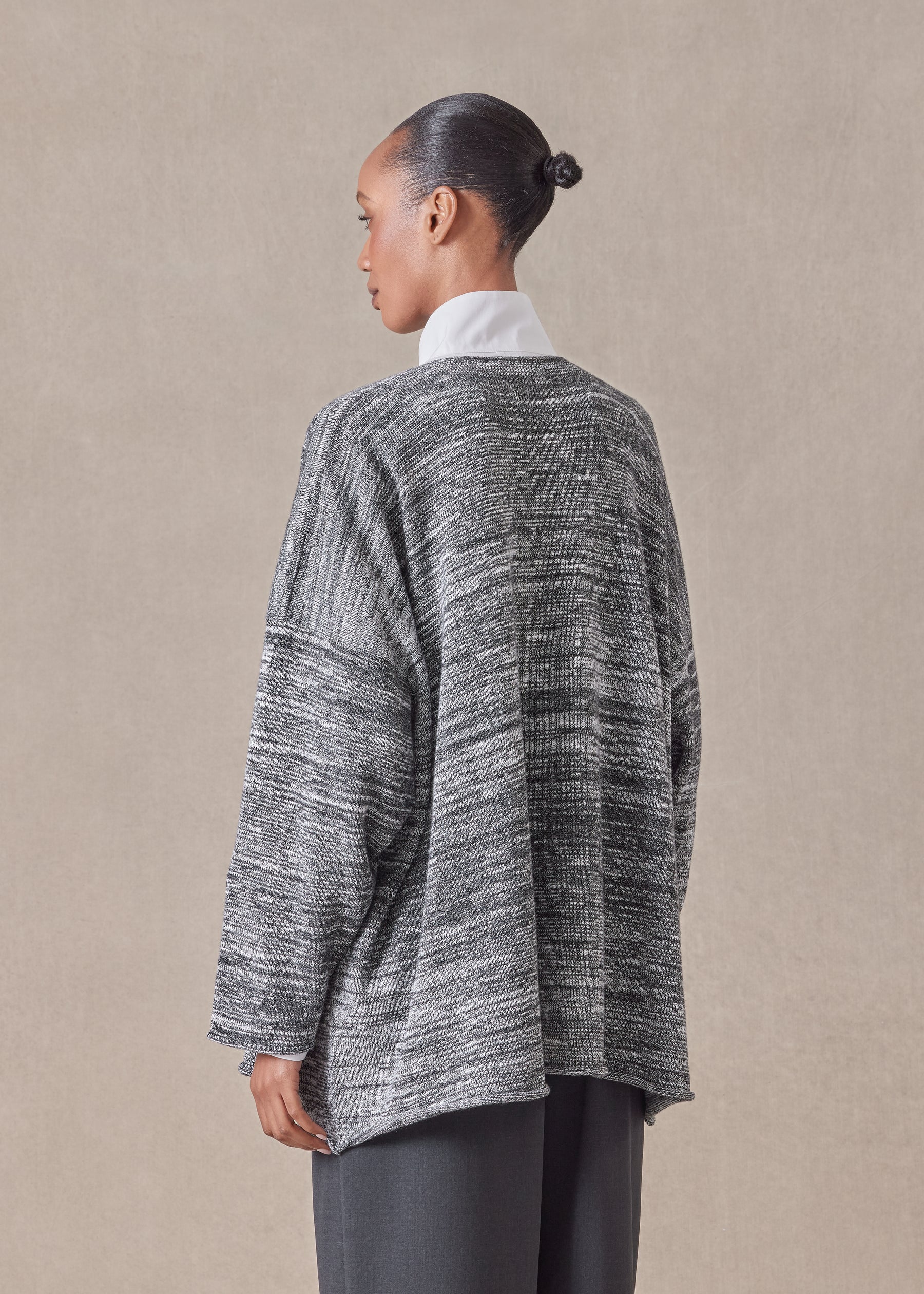 cotton linen mix jacket coat - mid plus