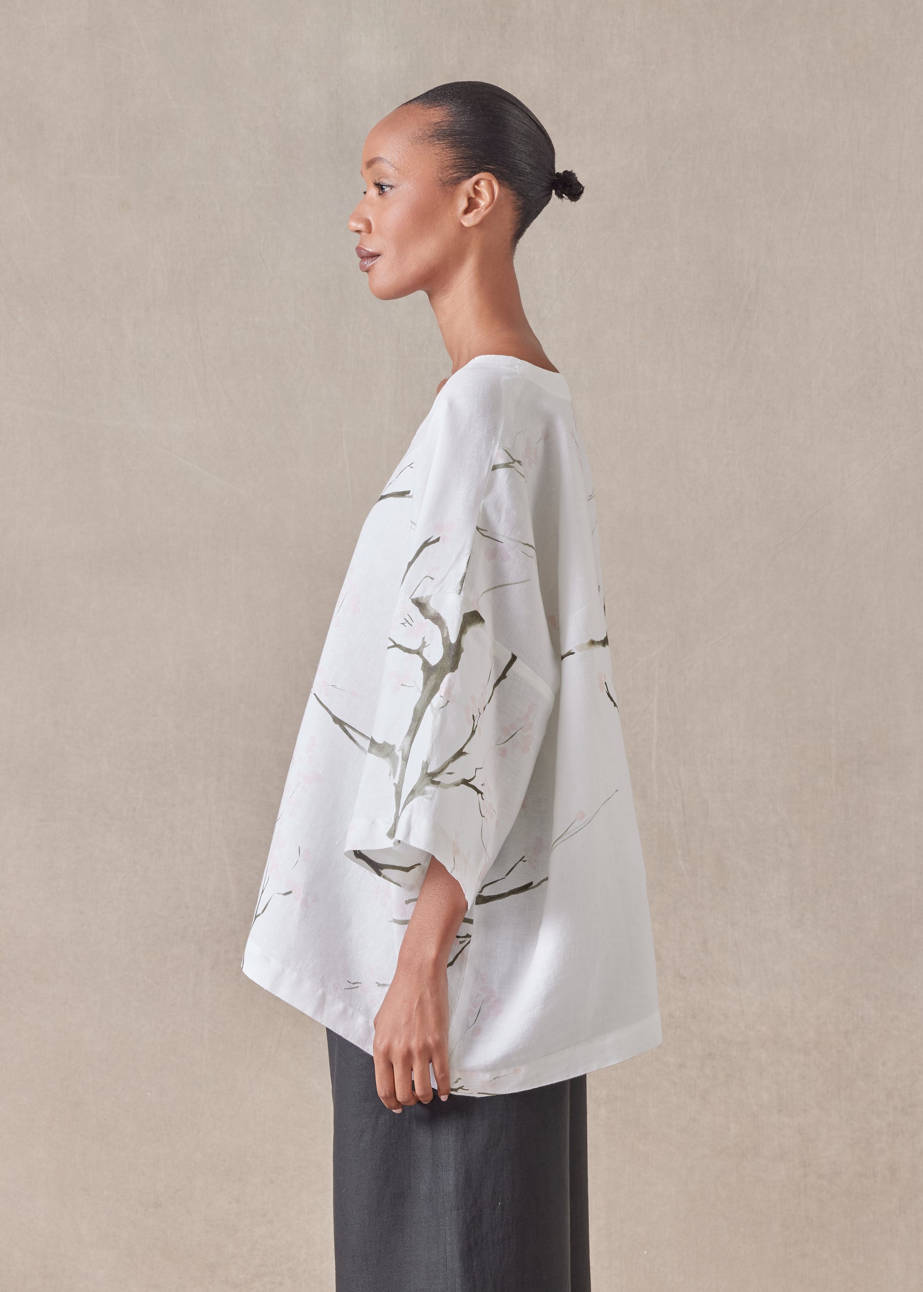linen t-shirt tunic - long