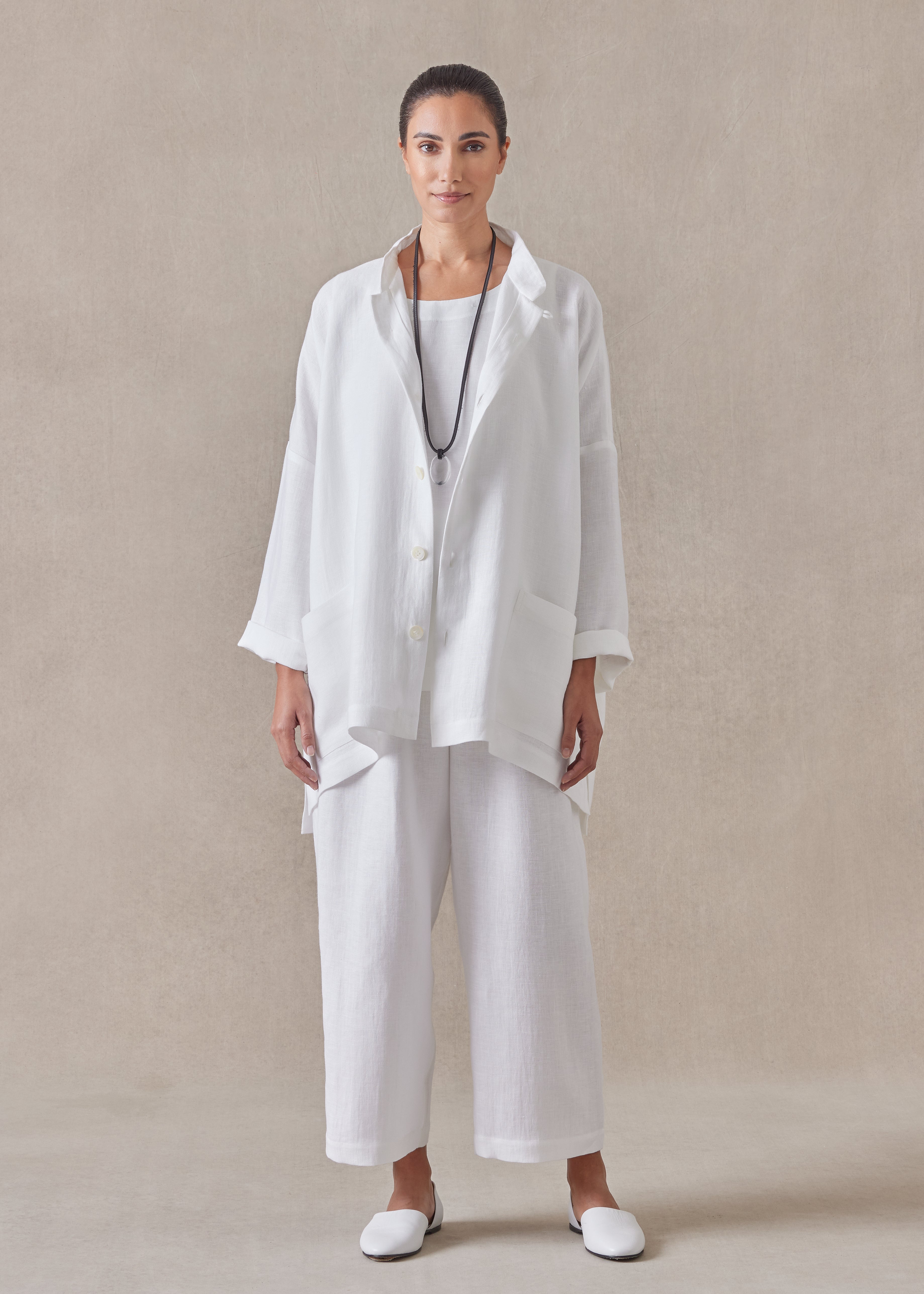 デレス deres linen jacket SAND