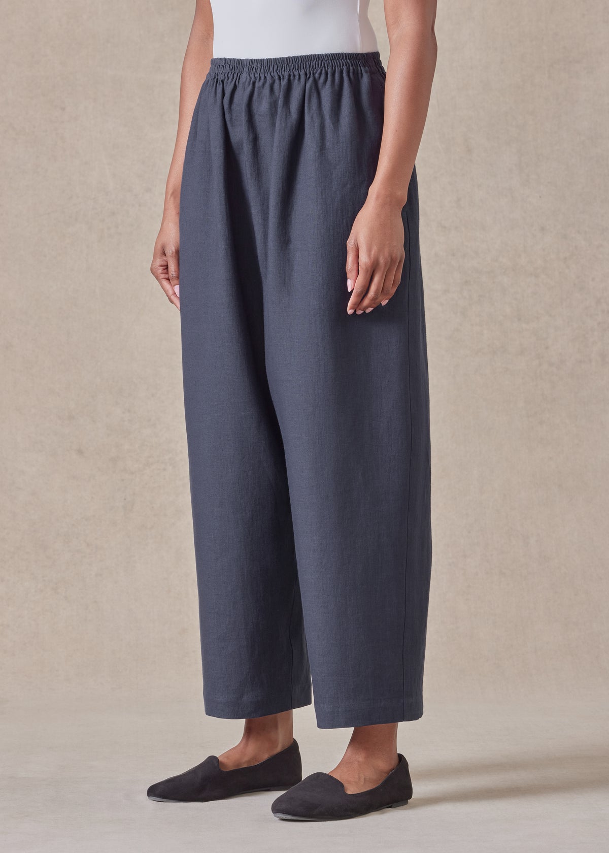 lightweight linen japanese trouser (navydark)