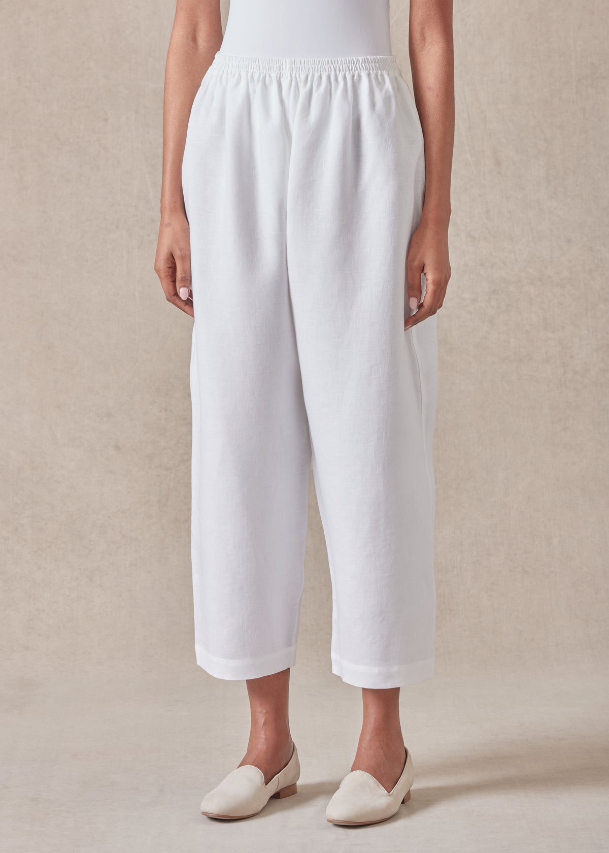 lightweight linen japanese trouser (white)