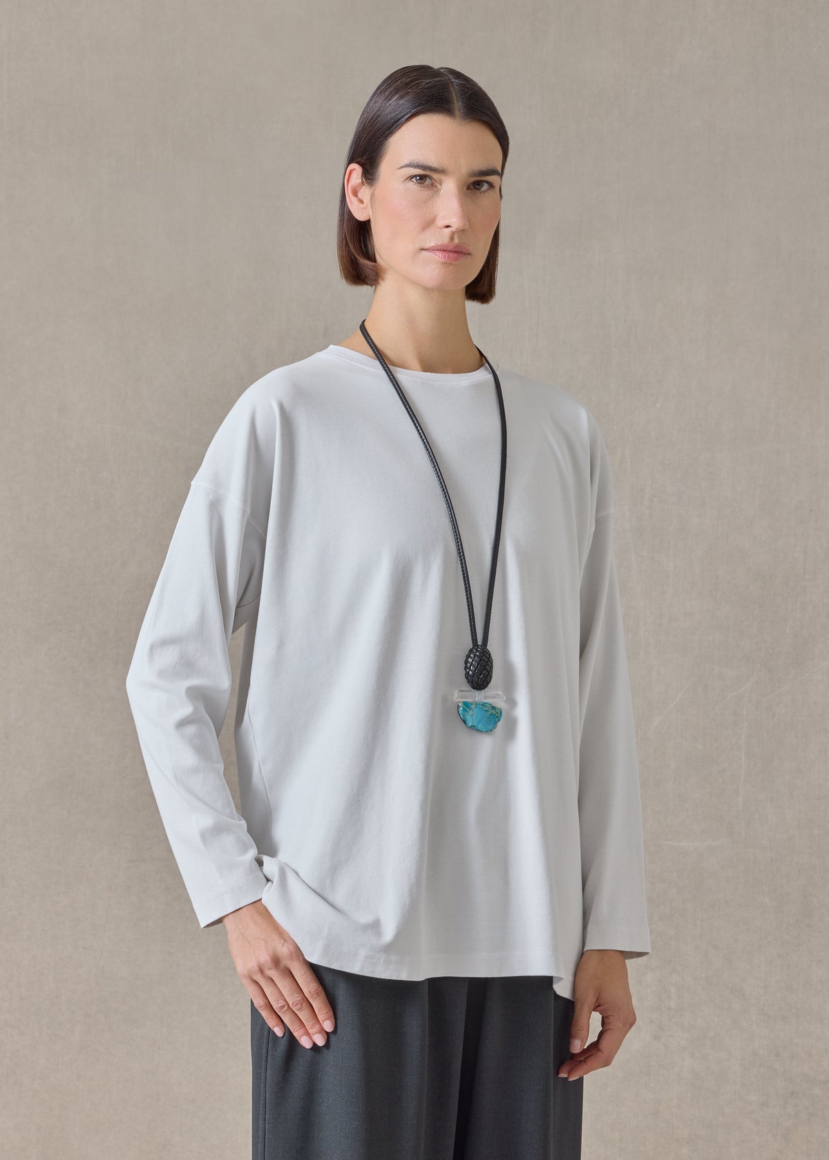 cotton jersey long sleeve smaller round neck - long (silversoft)