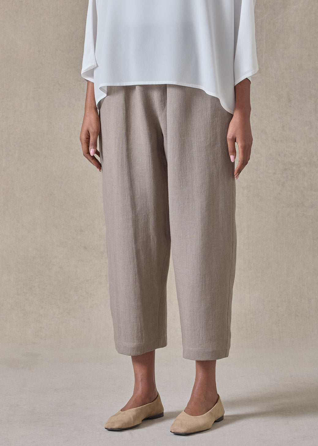 lightweight linen japanese trouser (darkstone)