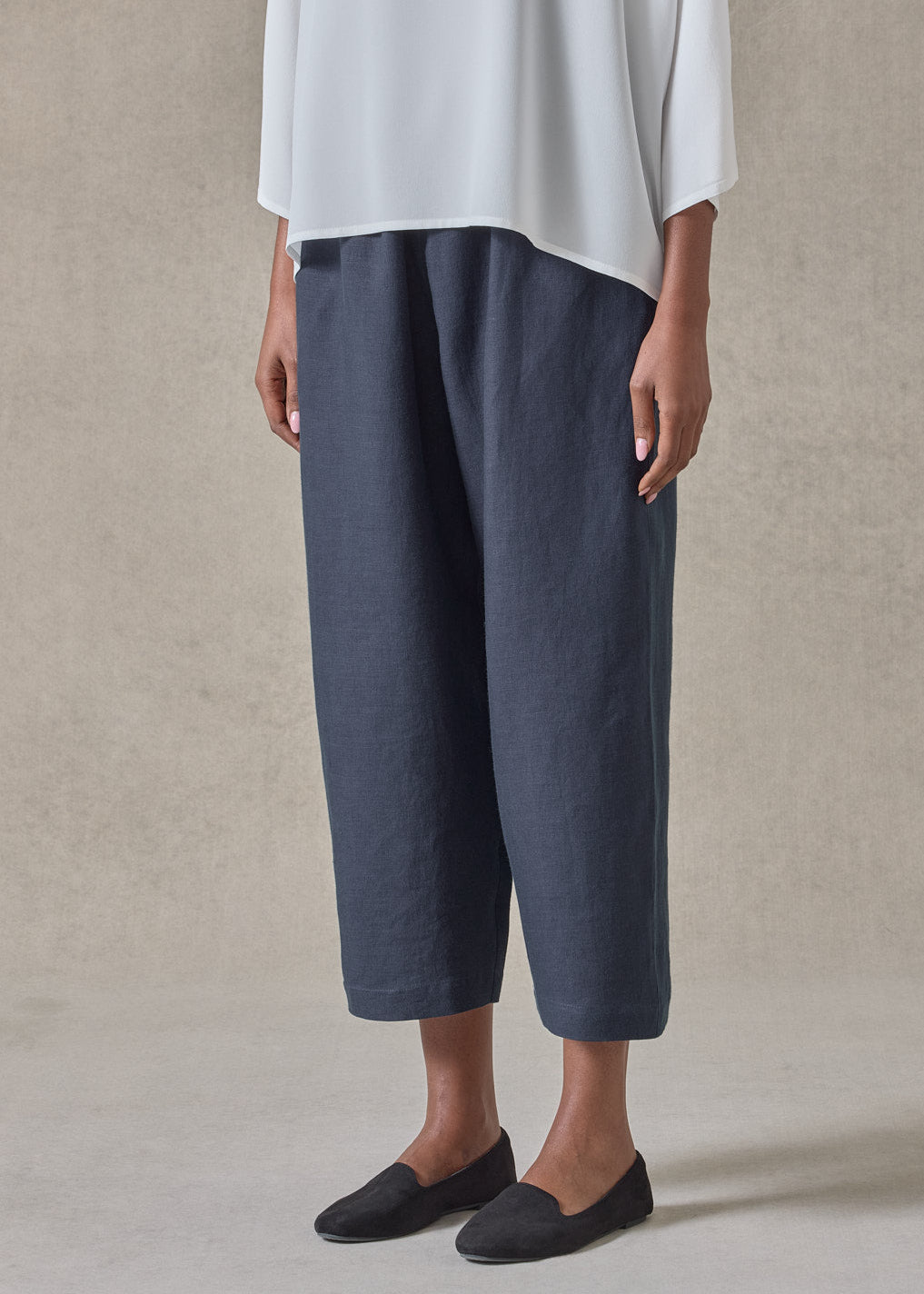 lightweight linen japanese trouser (navydark)