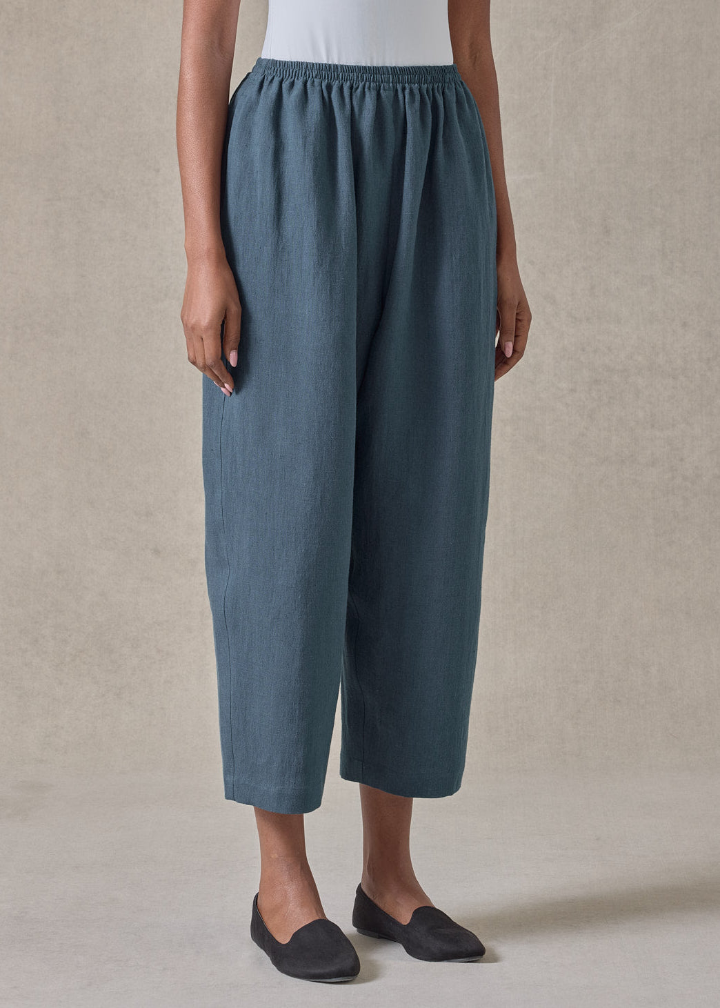 lightweight linen japanese trouser (petroldark)