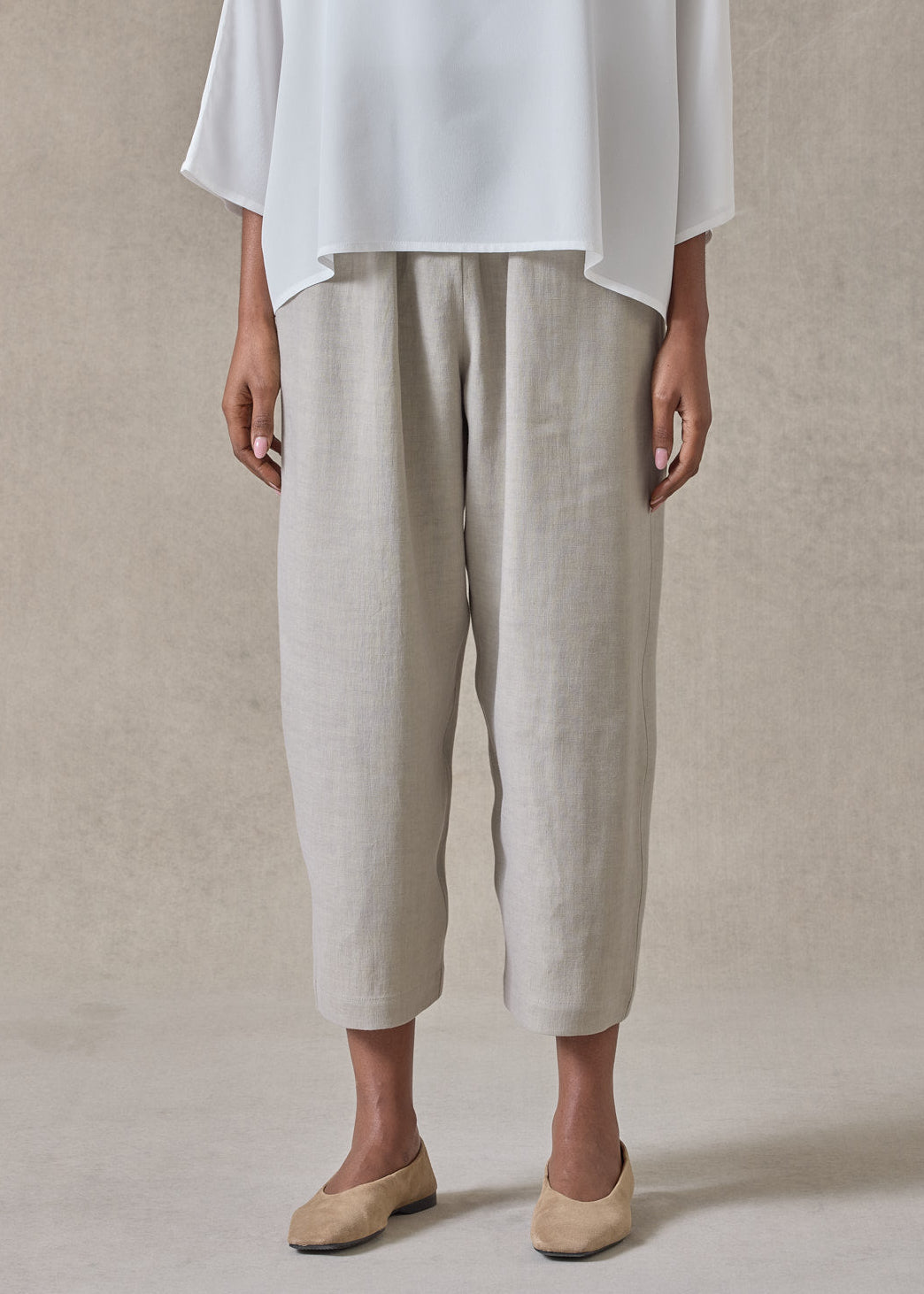 lightweight linen japanese trouser (stone)