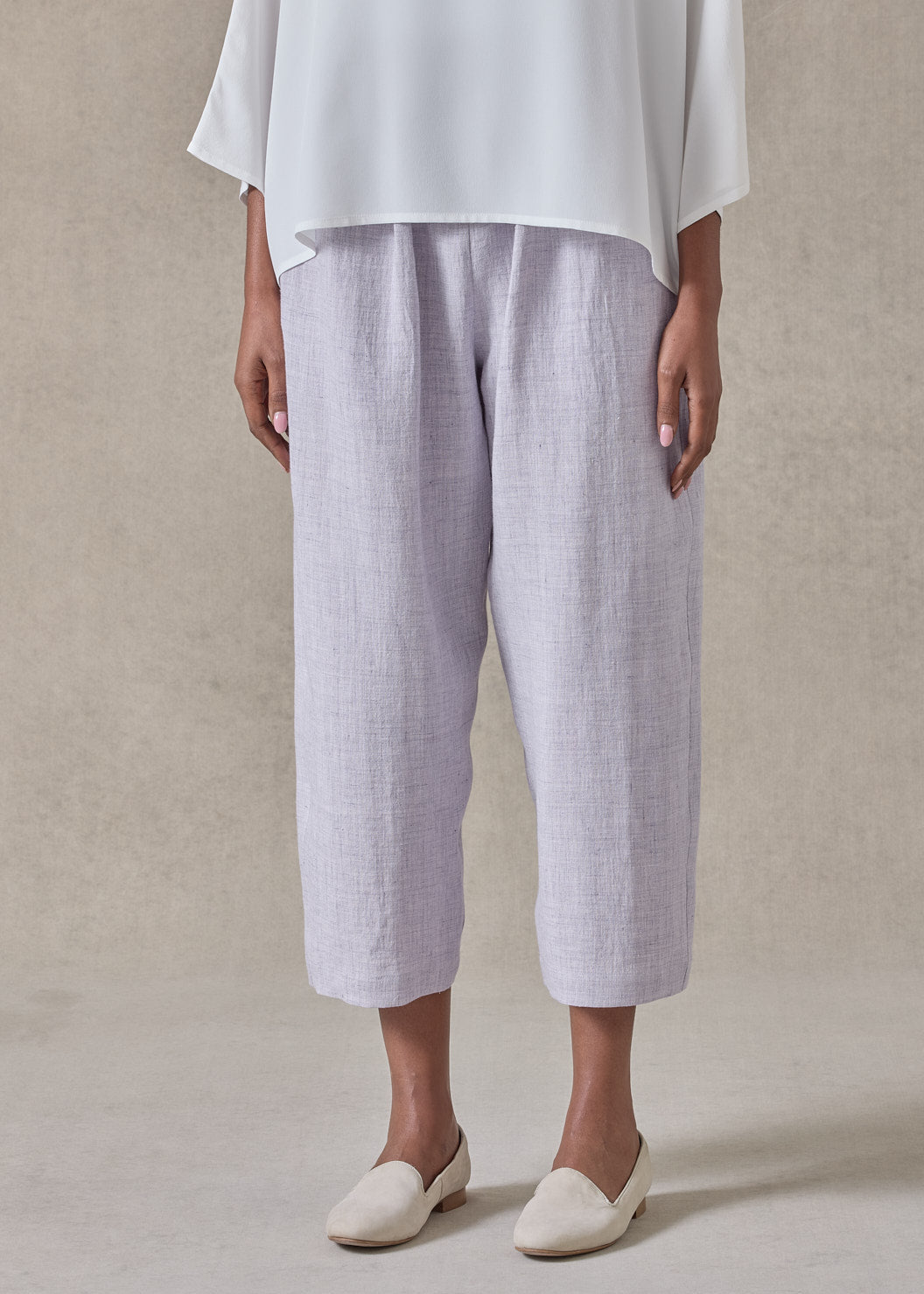 melange linen japanese trouser (wisteria)