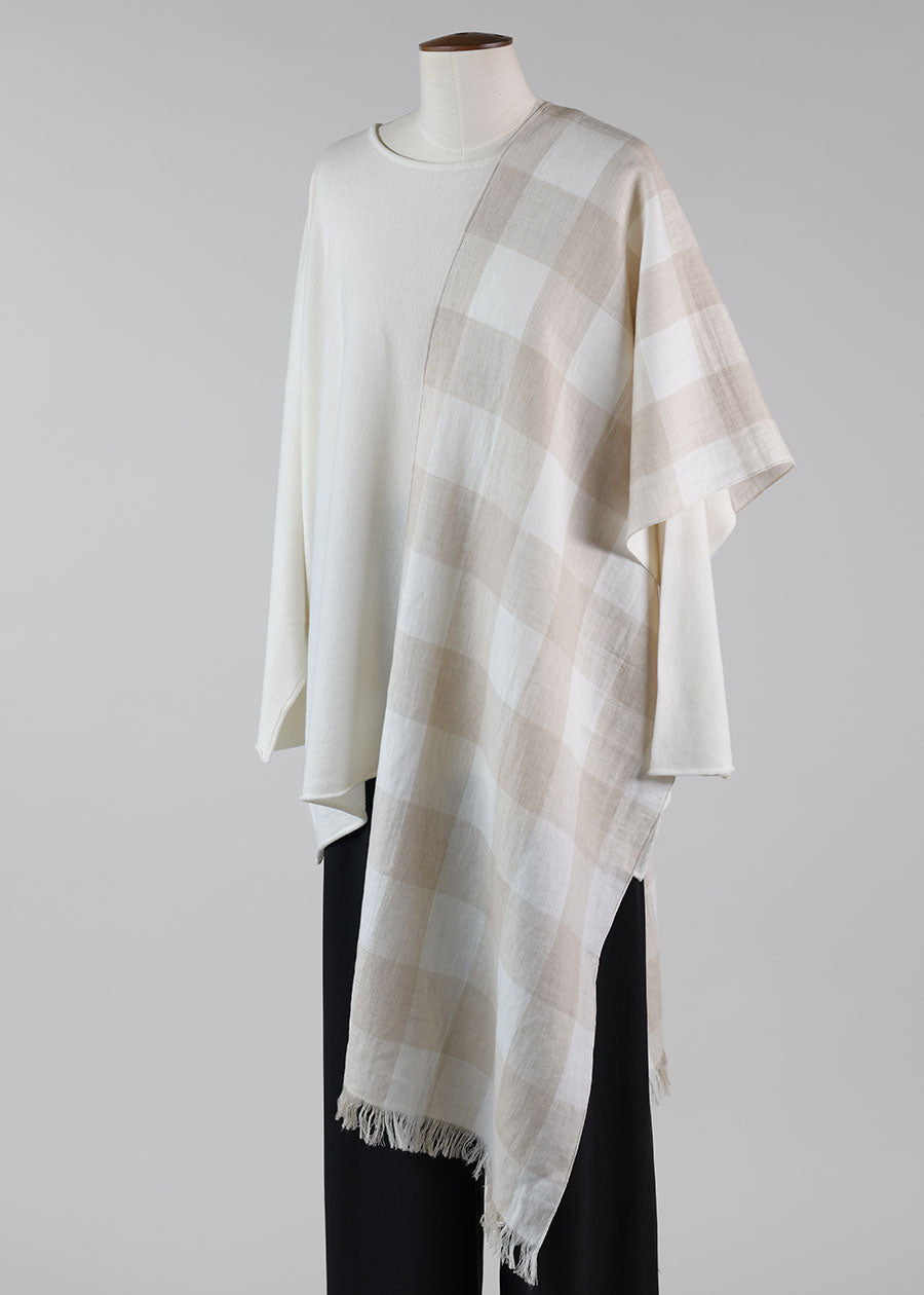 linen scarf with fringes