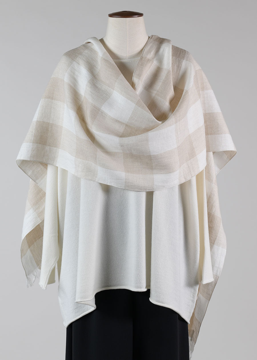 linen scarf with fringes