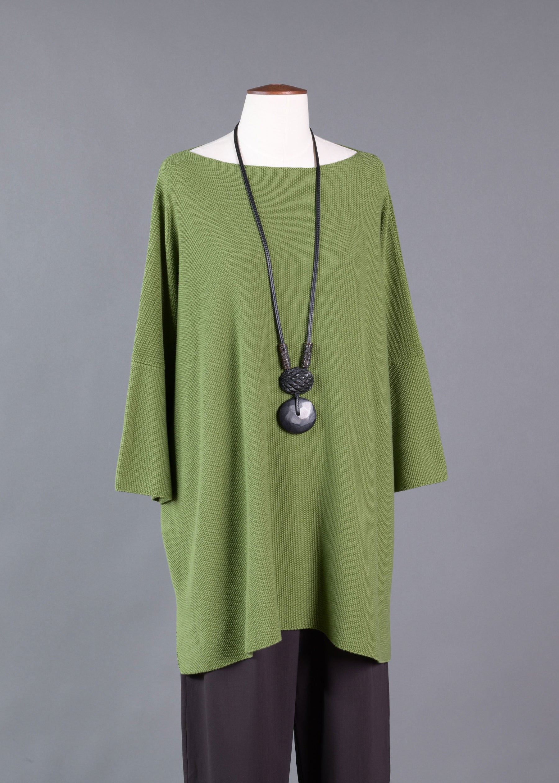cotton square 3/4 sleeve top - long