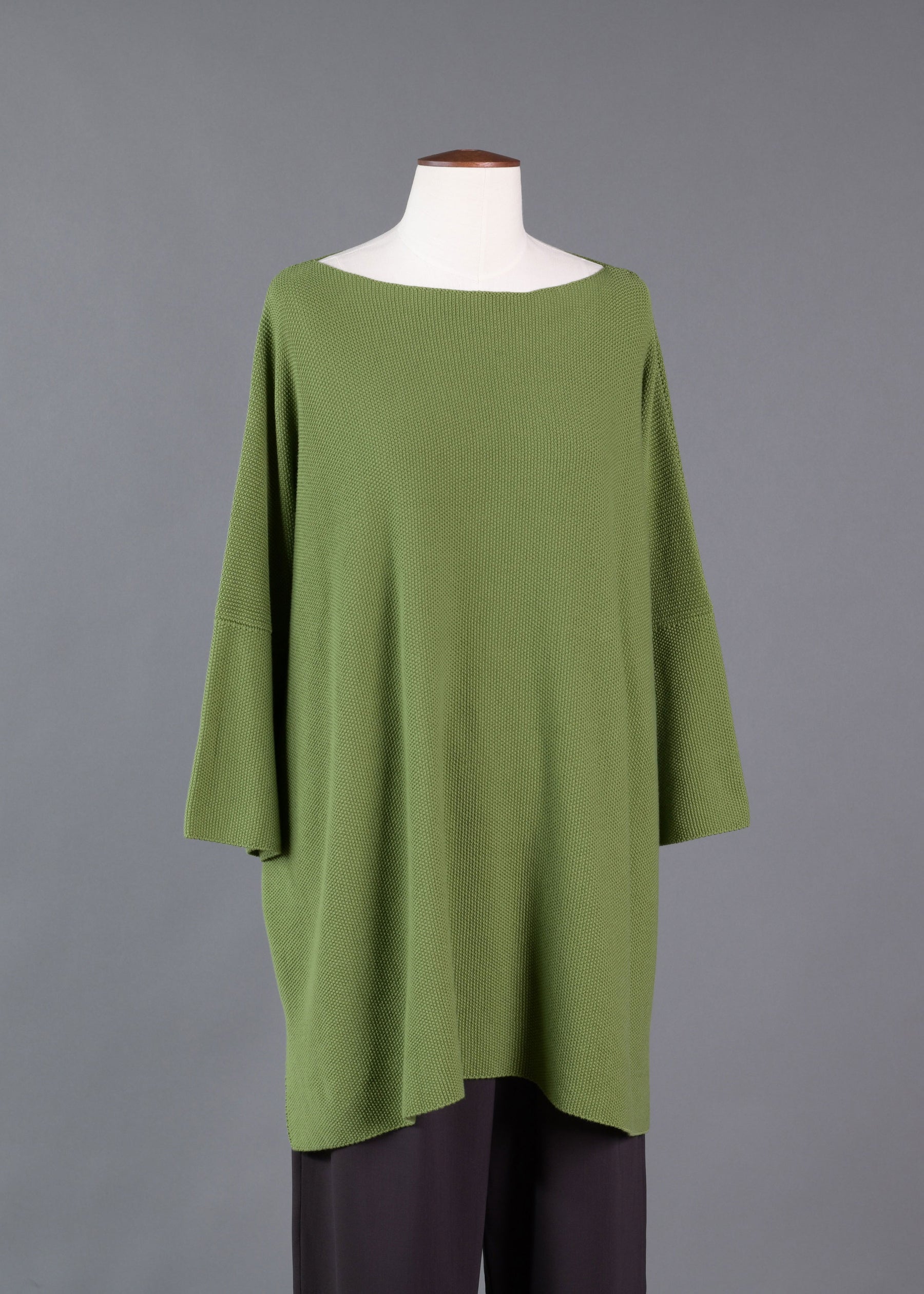 cotton square 3/4 sleeve top - long