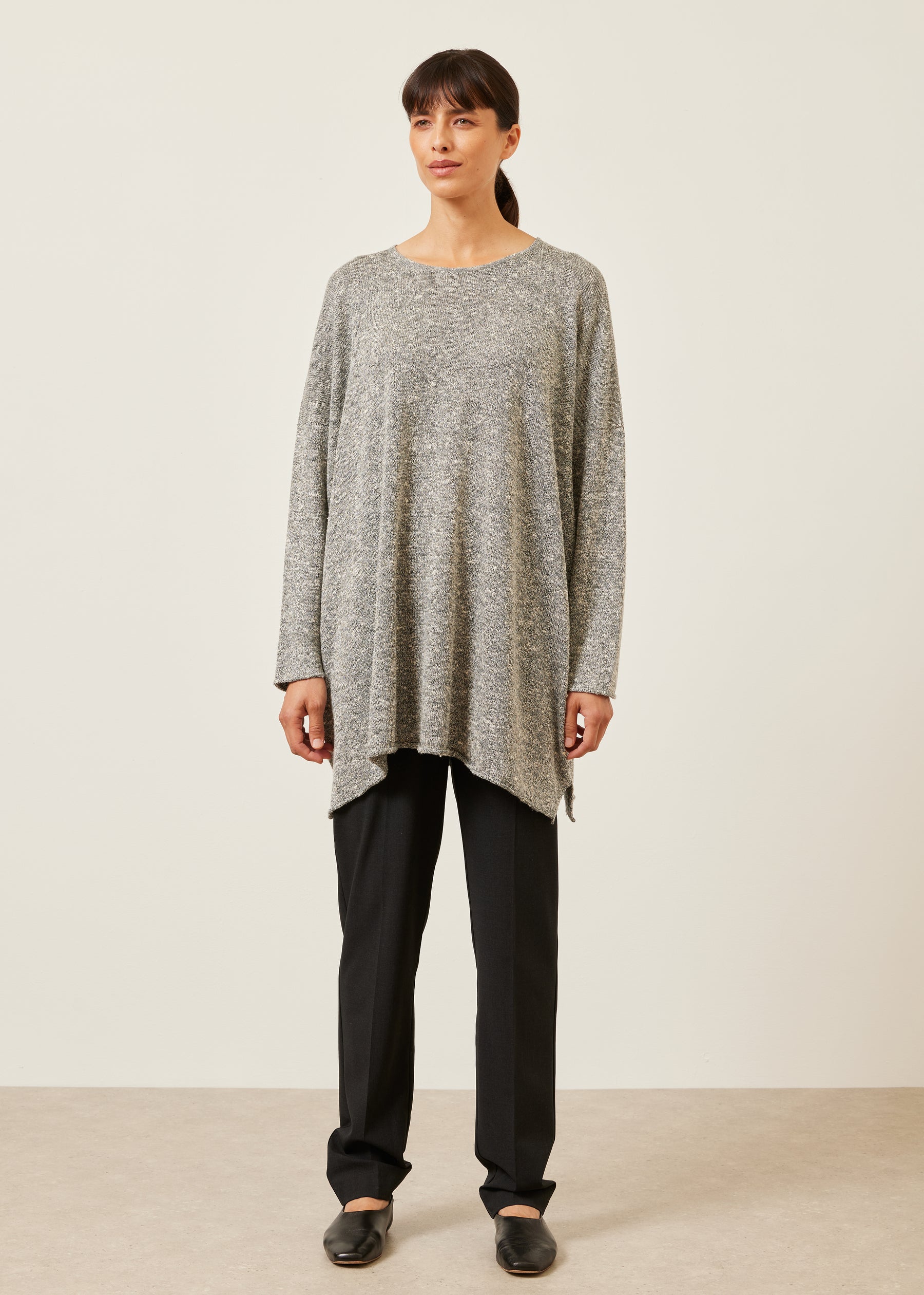bateau neck sweater - long