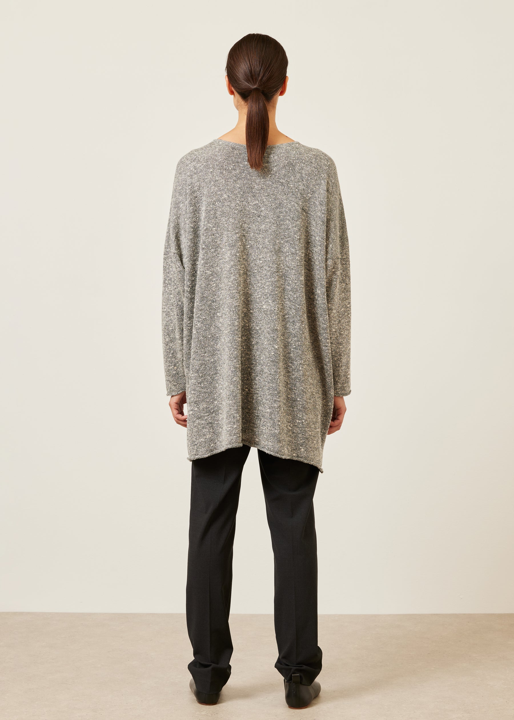 bateau neck sweater - long