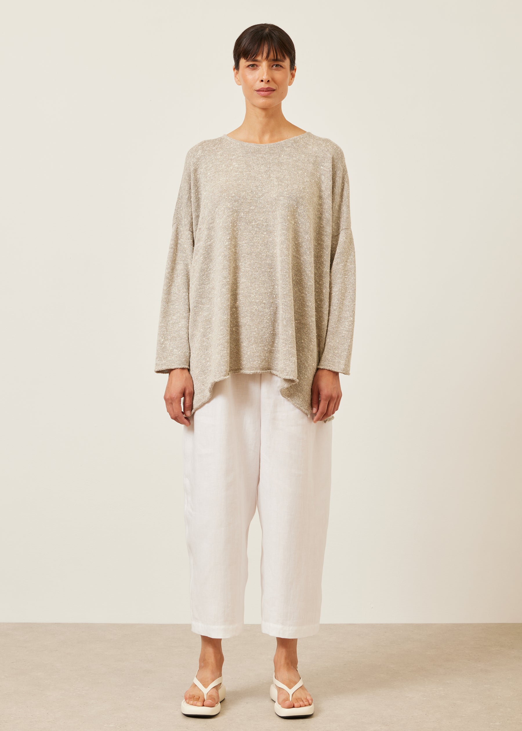 bateau neck sweater - long