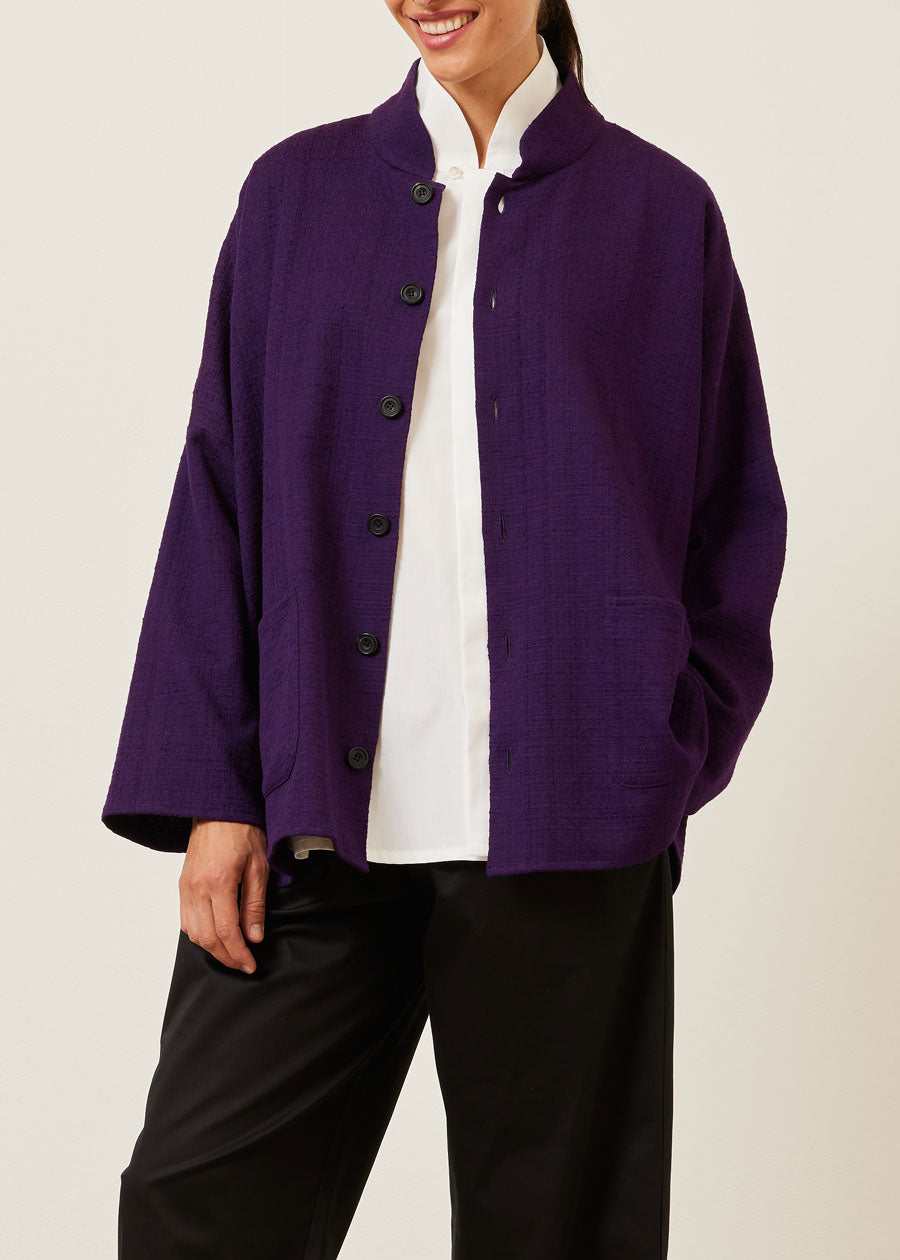 cotton chinese imperial jacket with chinese collar - long