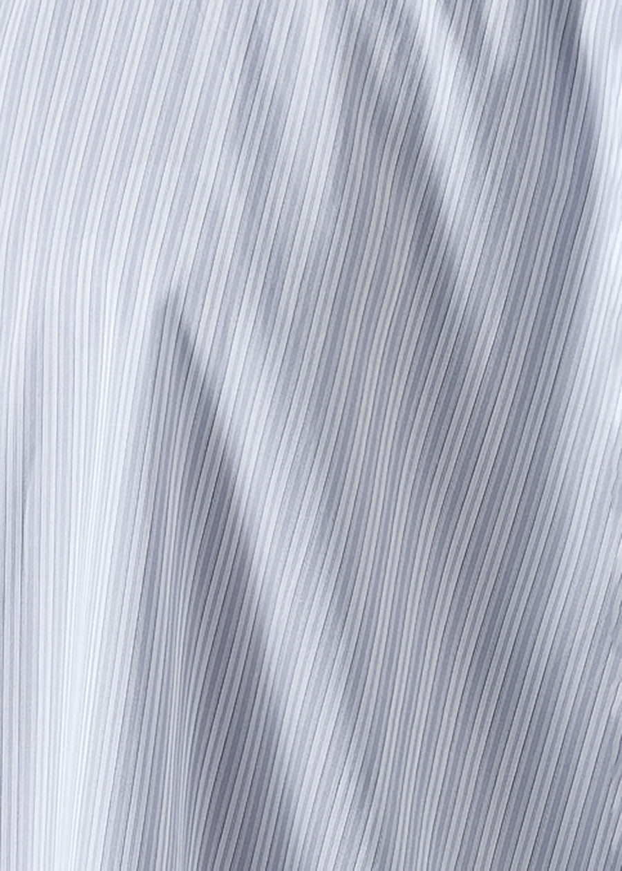 cotton slim a-line two collar shirt with stepped insert - long