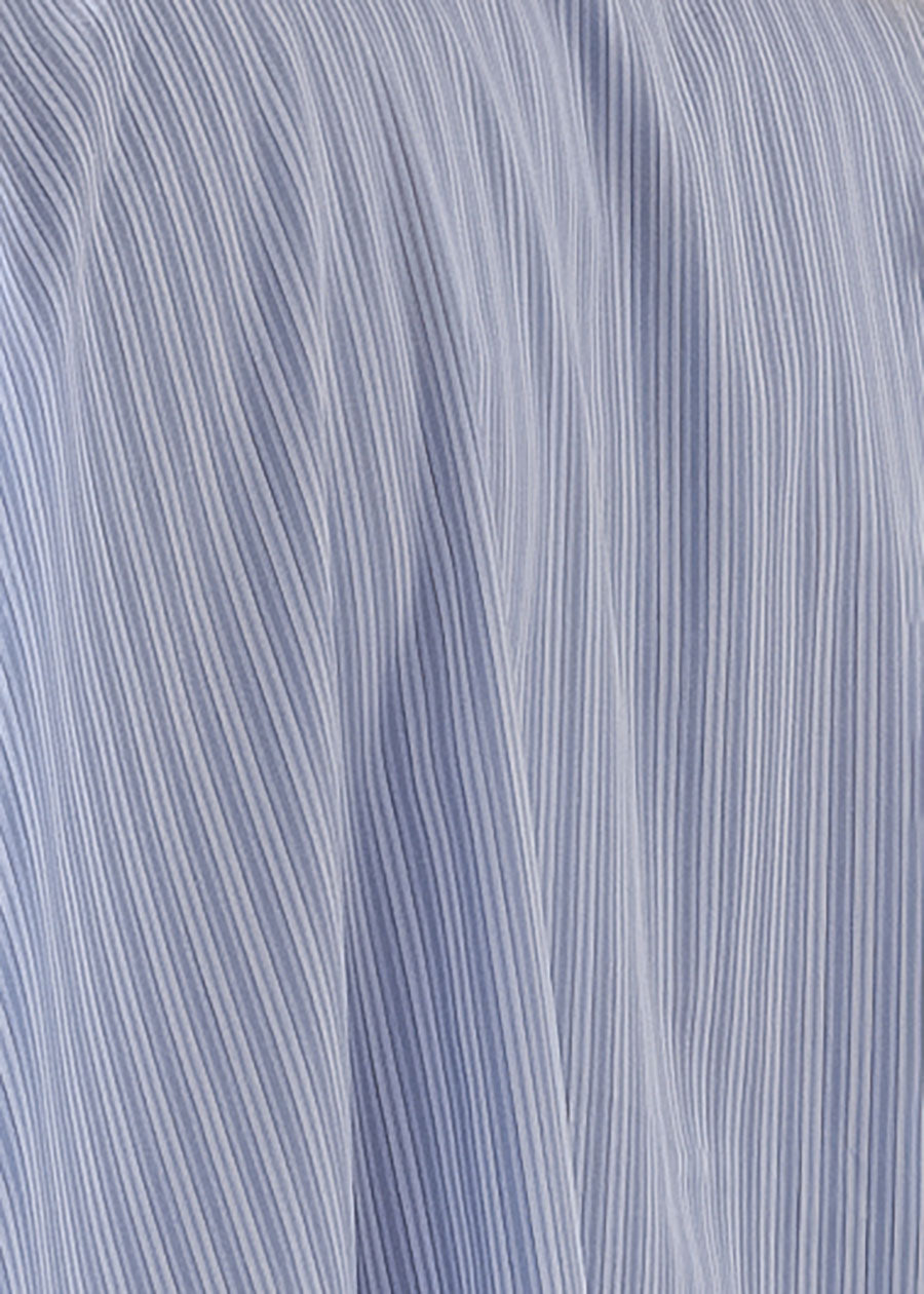 cotton wide a-line collarless shirt - very long with slits