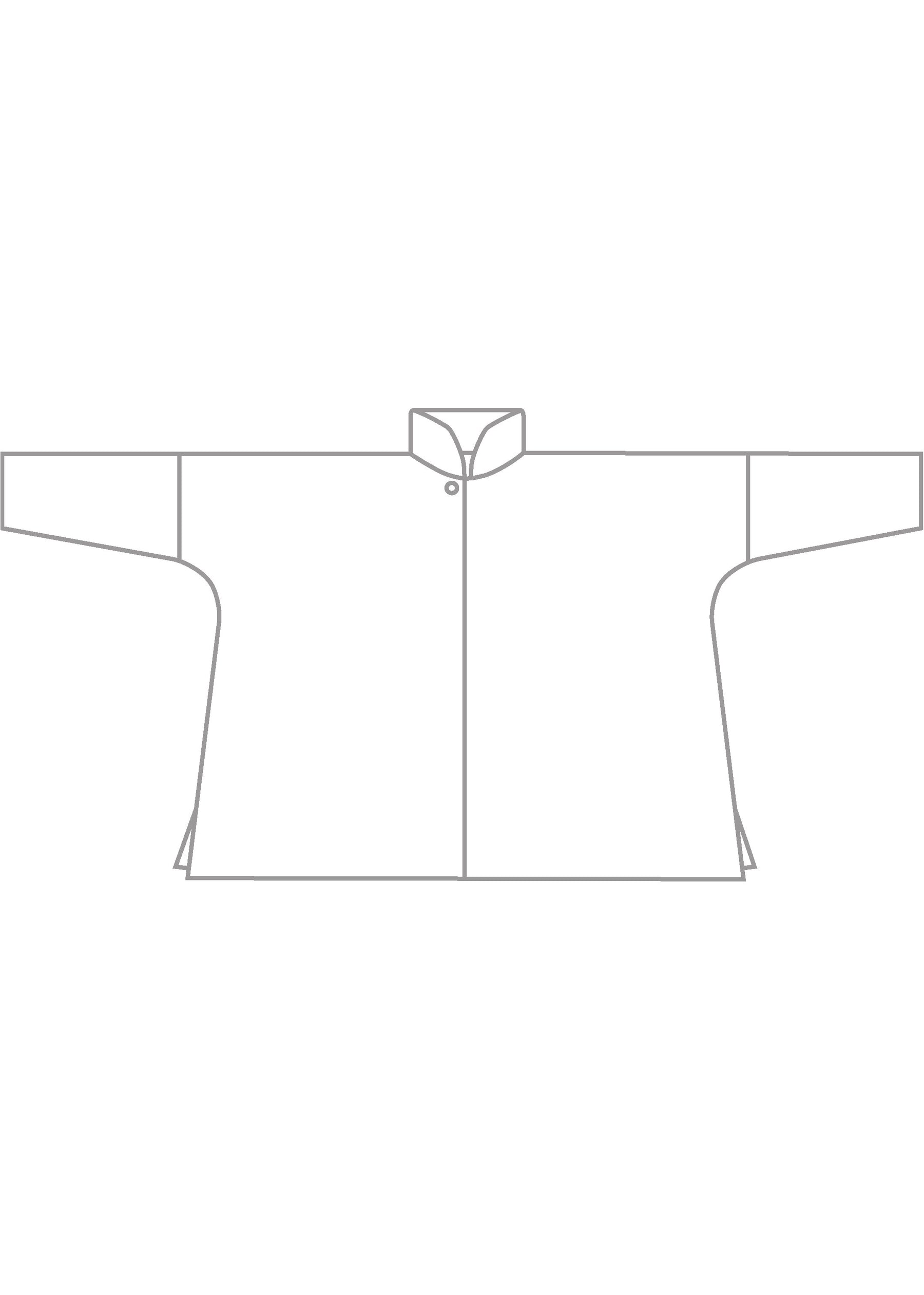 cotton denim chinese imperial shirt with chinese collar - mid plus