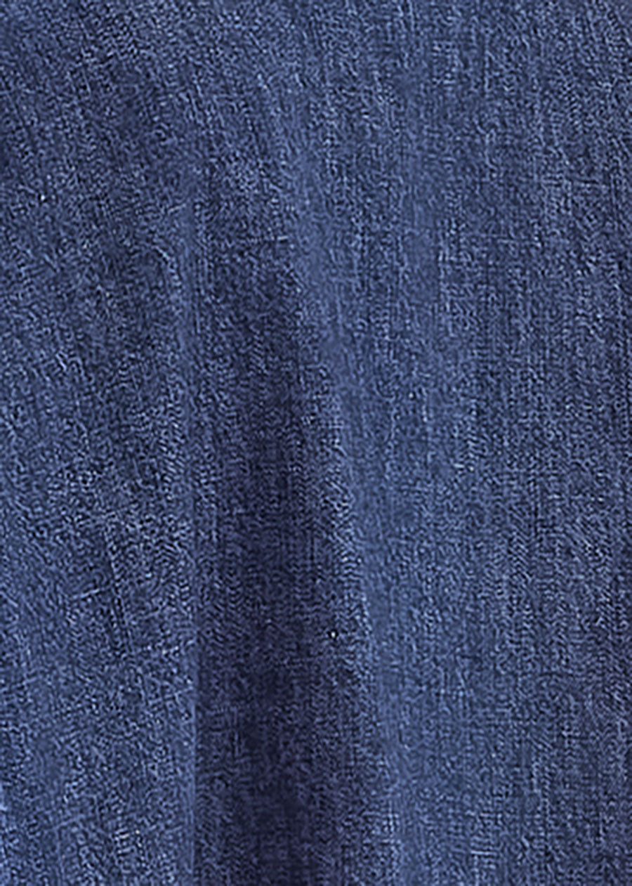 cotton denim caucasus jacket with notch collar - long