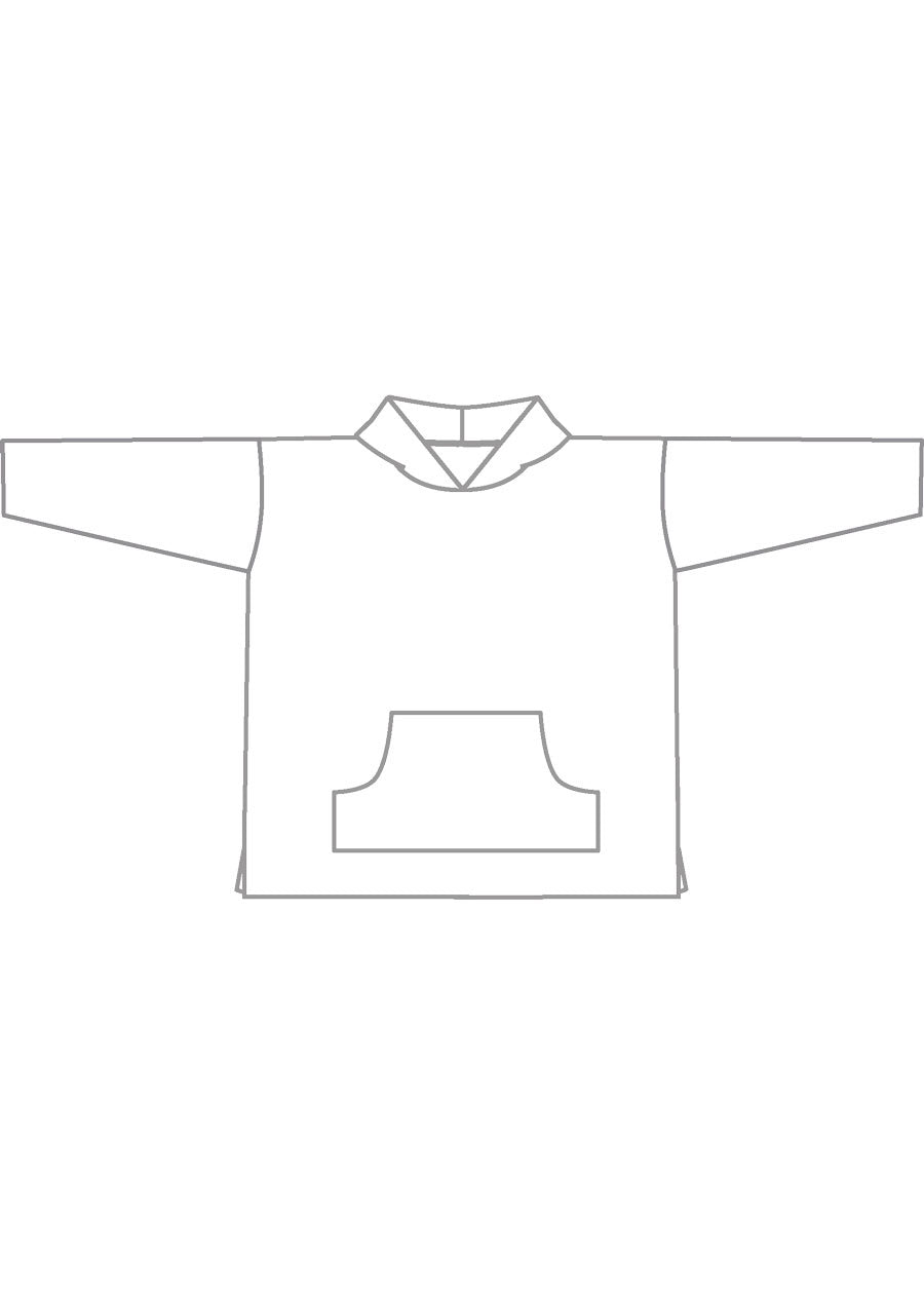 cotton jersey hooded top - long