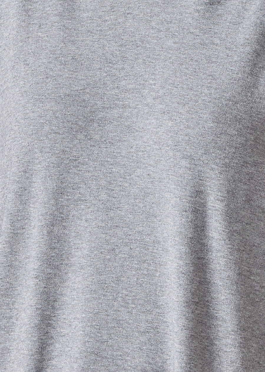 cotton jersey hooded top - long