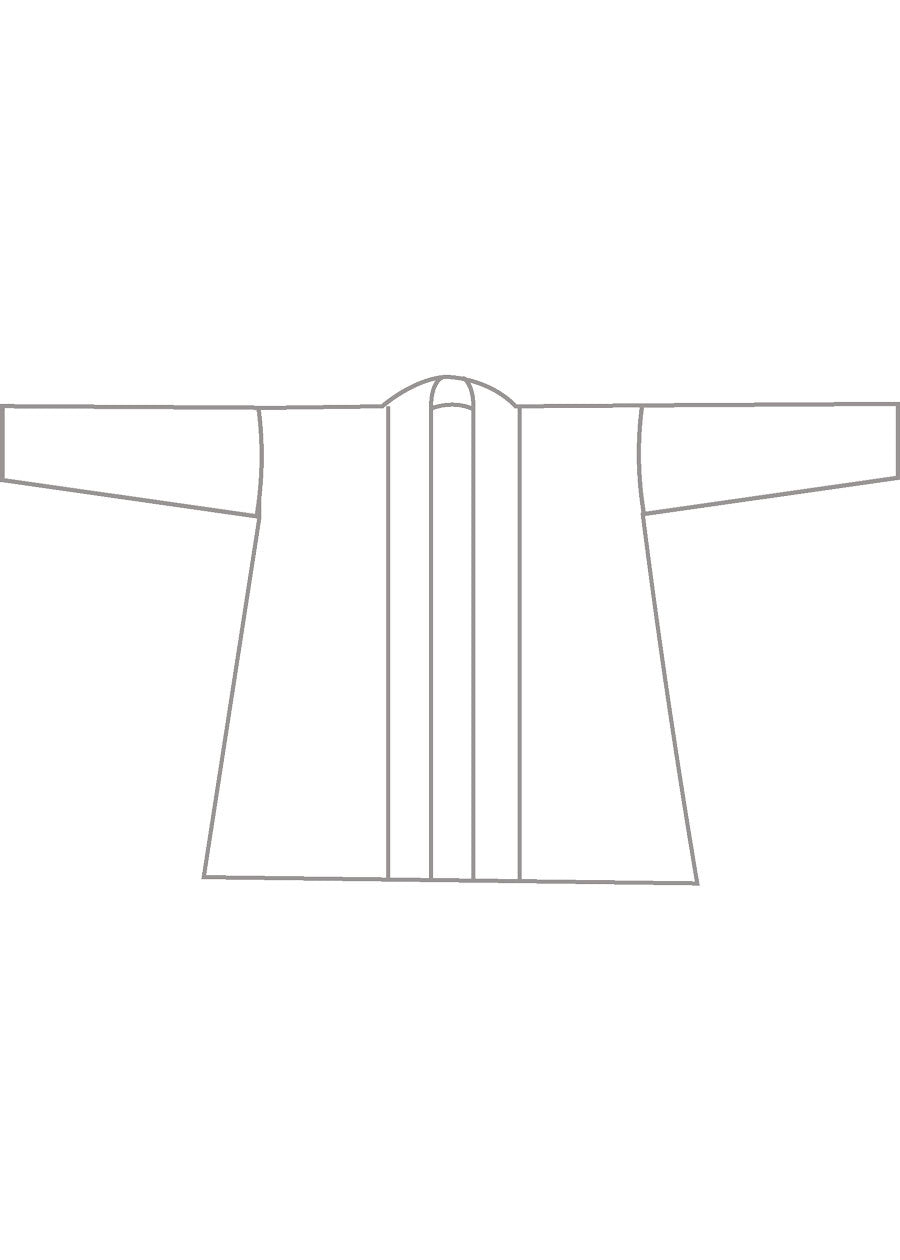 cotton jersey wide a-line shawl collar cardigan  - long plus