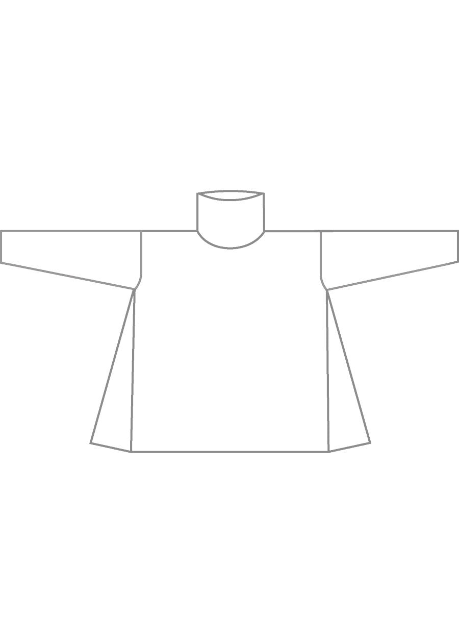 cotton jersey side panelled scrunch neck - long