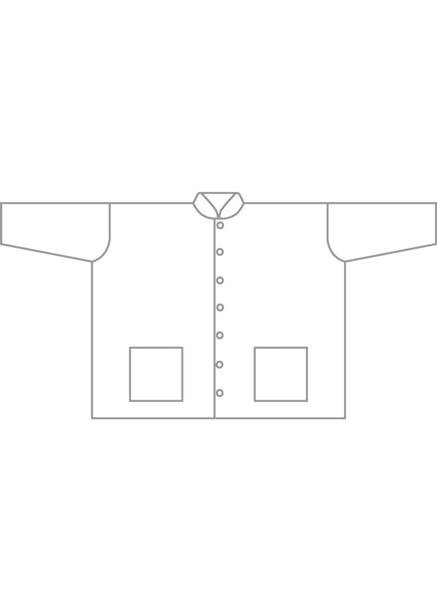 cotton jersey mandarin jacket - long