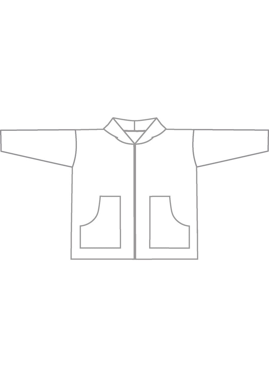 cotton jersey zipped hooded top - long