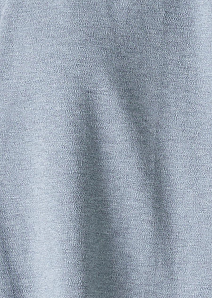 cotton jersey zipped top with chinese collar - long