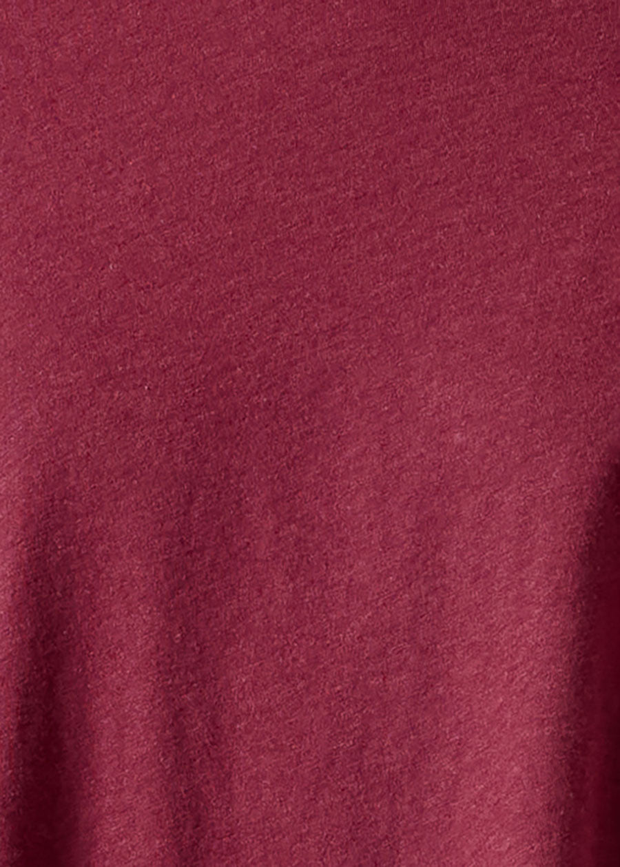 cotton jersey long sleeve double edge scoop neck t-shirt - mid plus