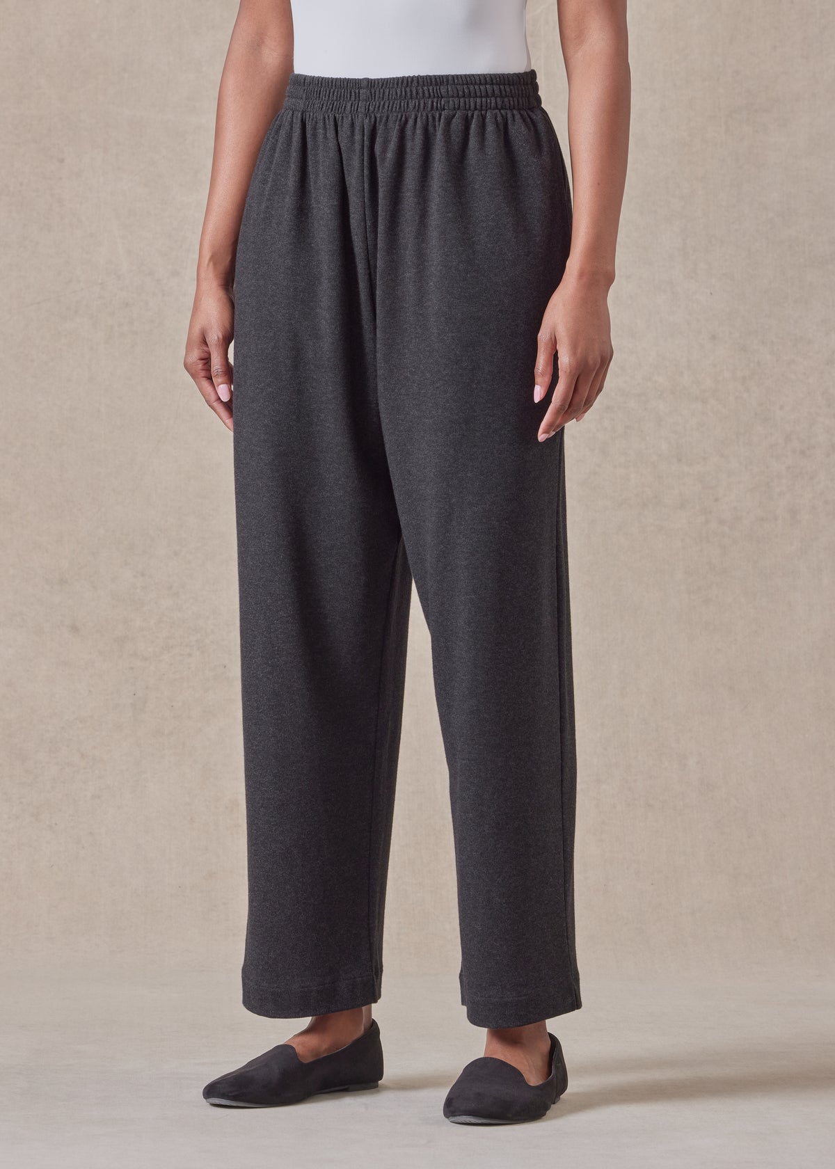 cotton jersey japanese trouser (coal)