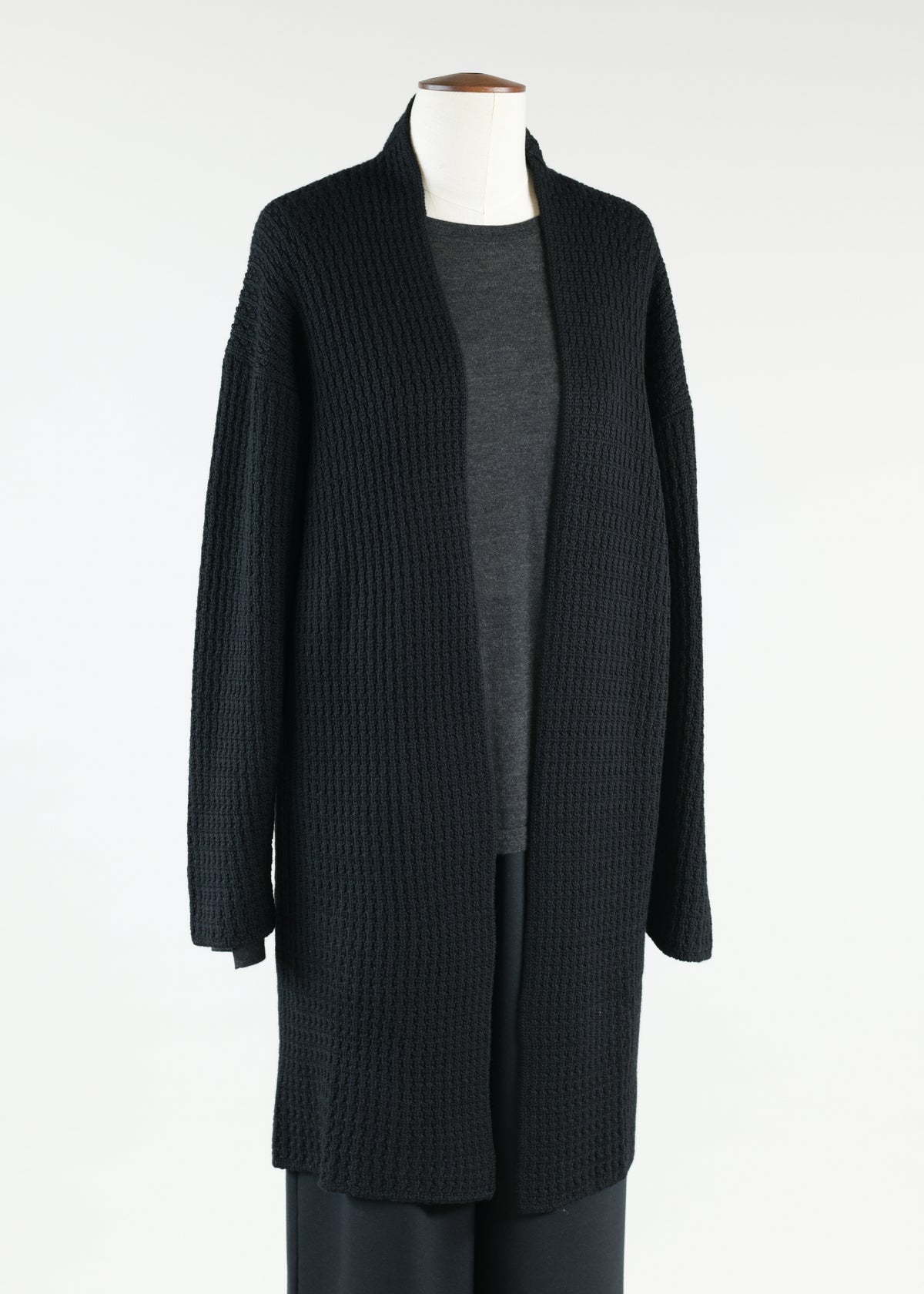 slim open cardigan - long plus