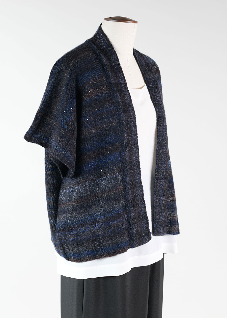 cropped short sleeve open cardigan