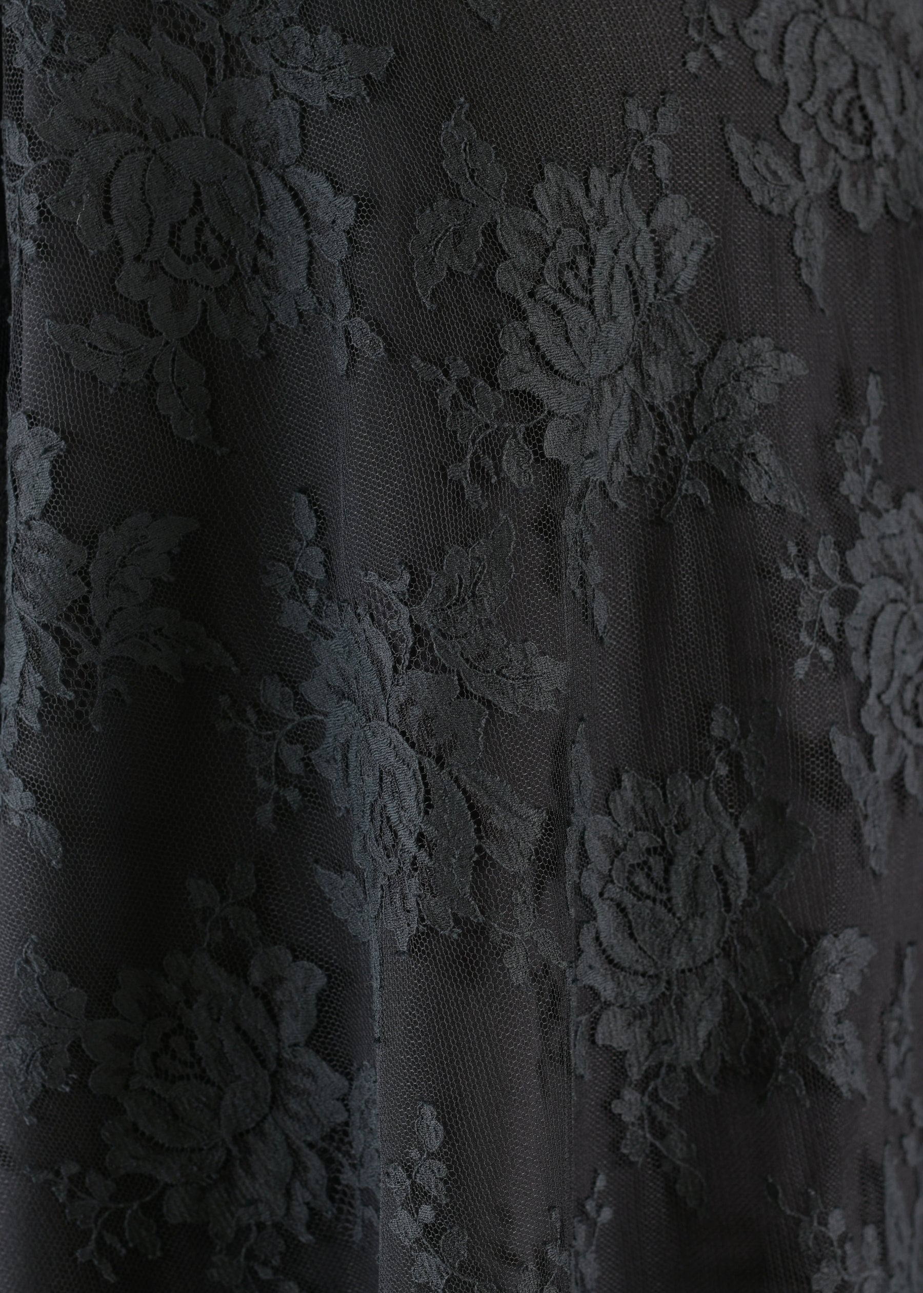 cotton mix wide a-line monks neck top - long