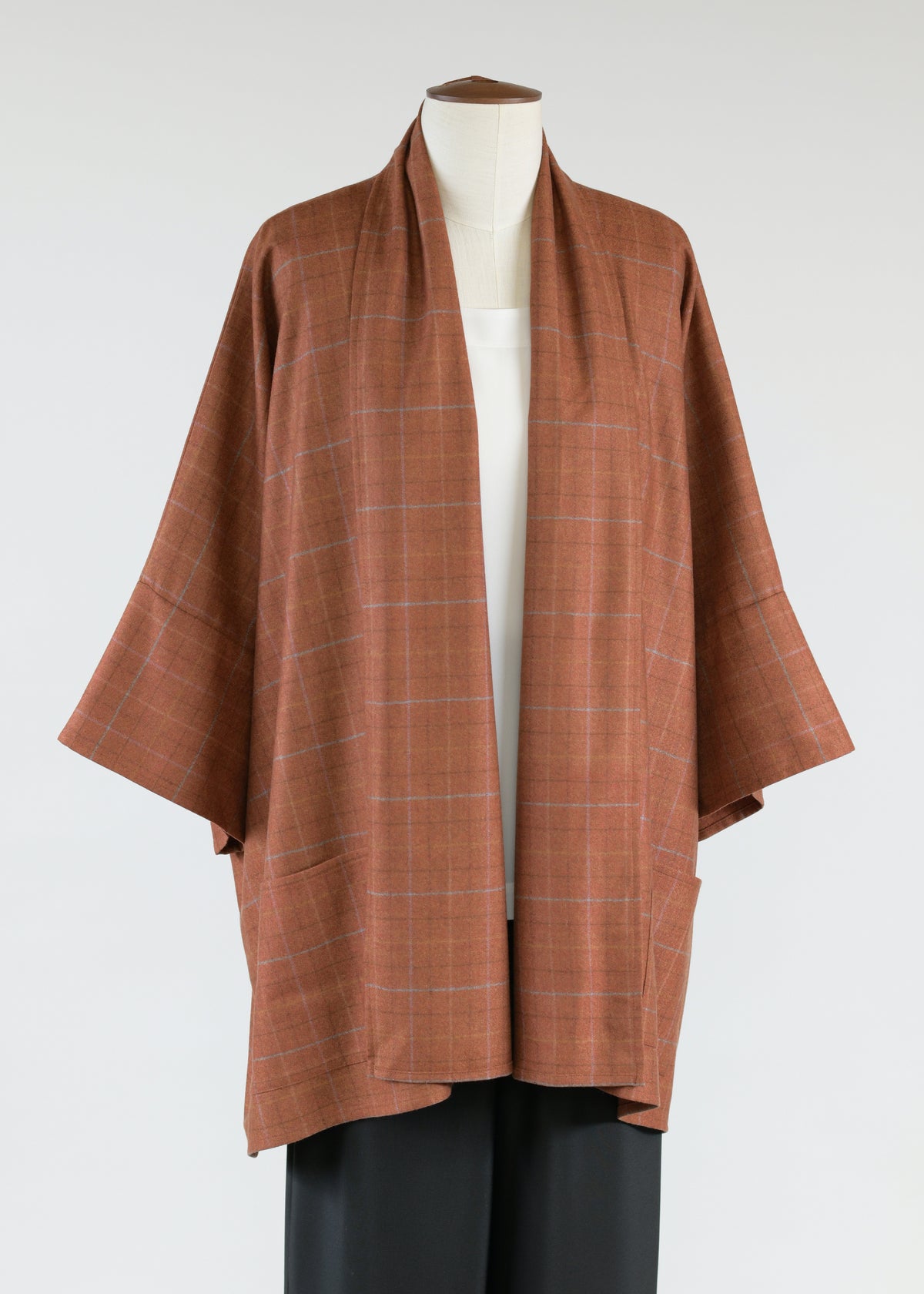 wide short slv scrunch shawl collar jkt - long