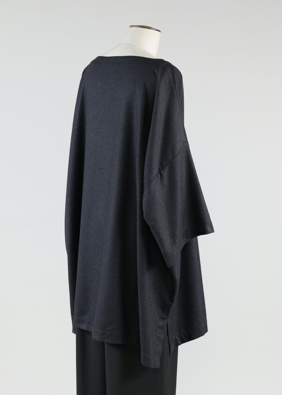 3/4 slv scoop neck tunic - long plus w/slits