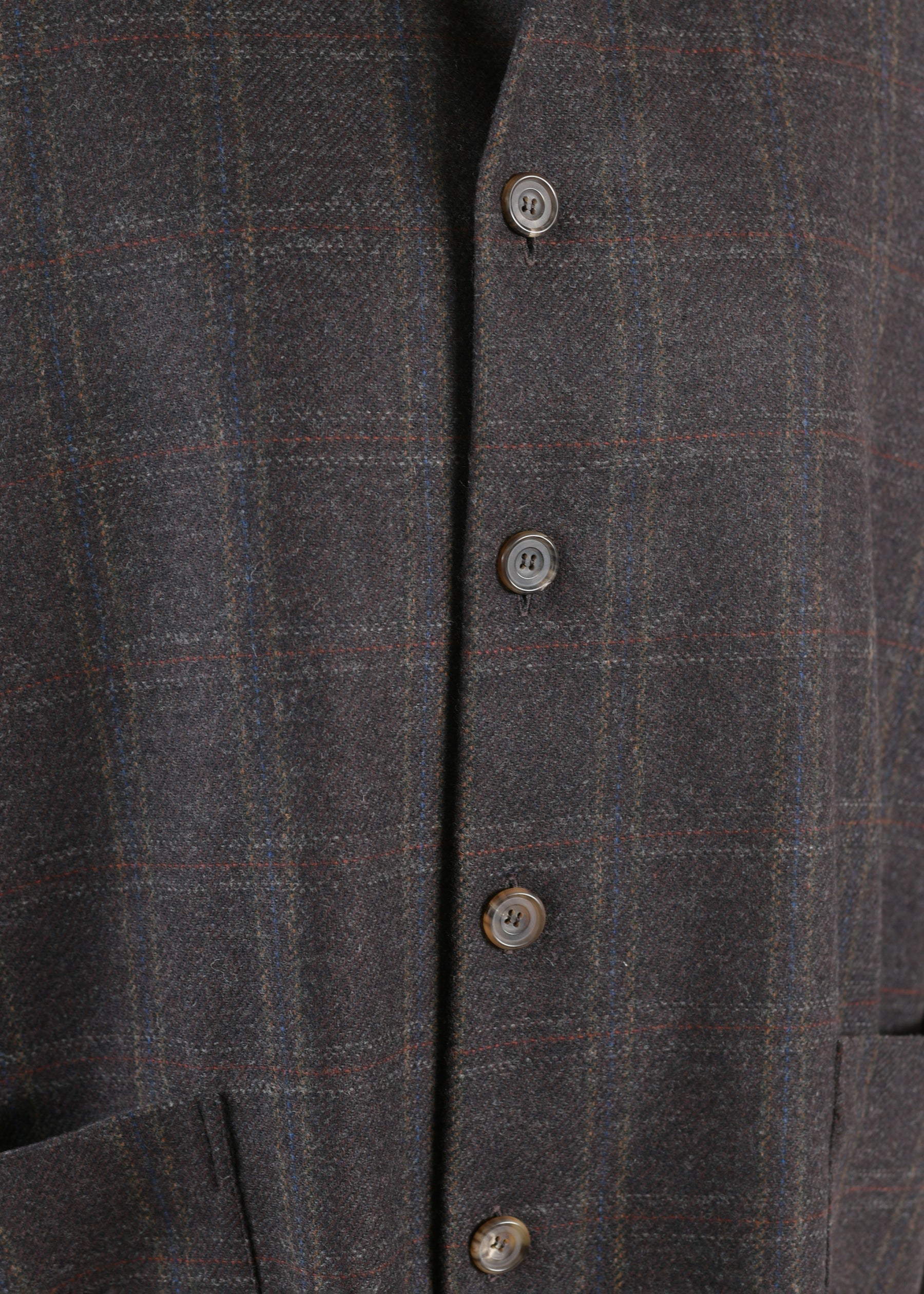 sloped shldr jckt w/collar - long 3/4 slvs lined