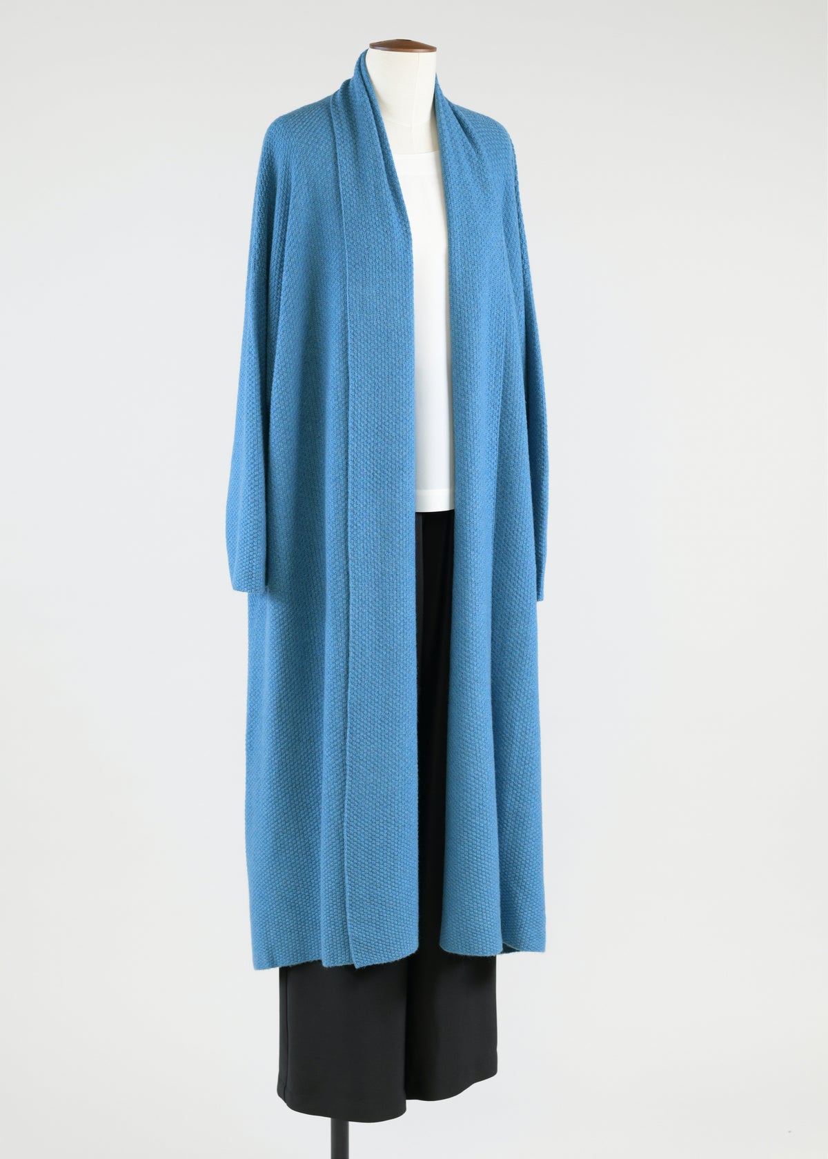 a-line scrunch shawl collar cardi coat 3/4length