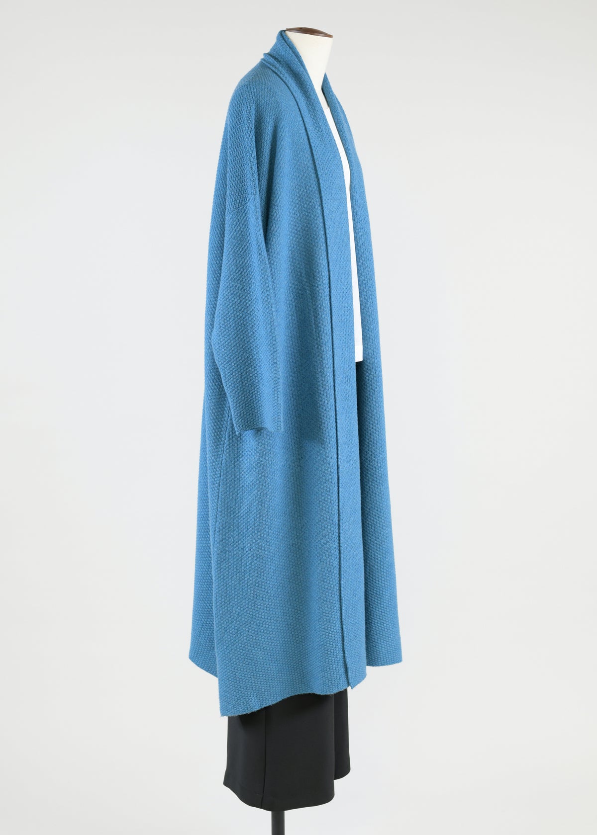 a-line scrunch shawl collar cardi coat 3/4length