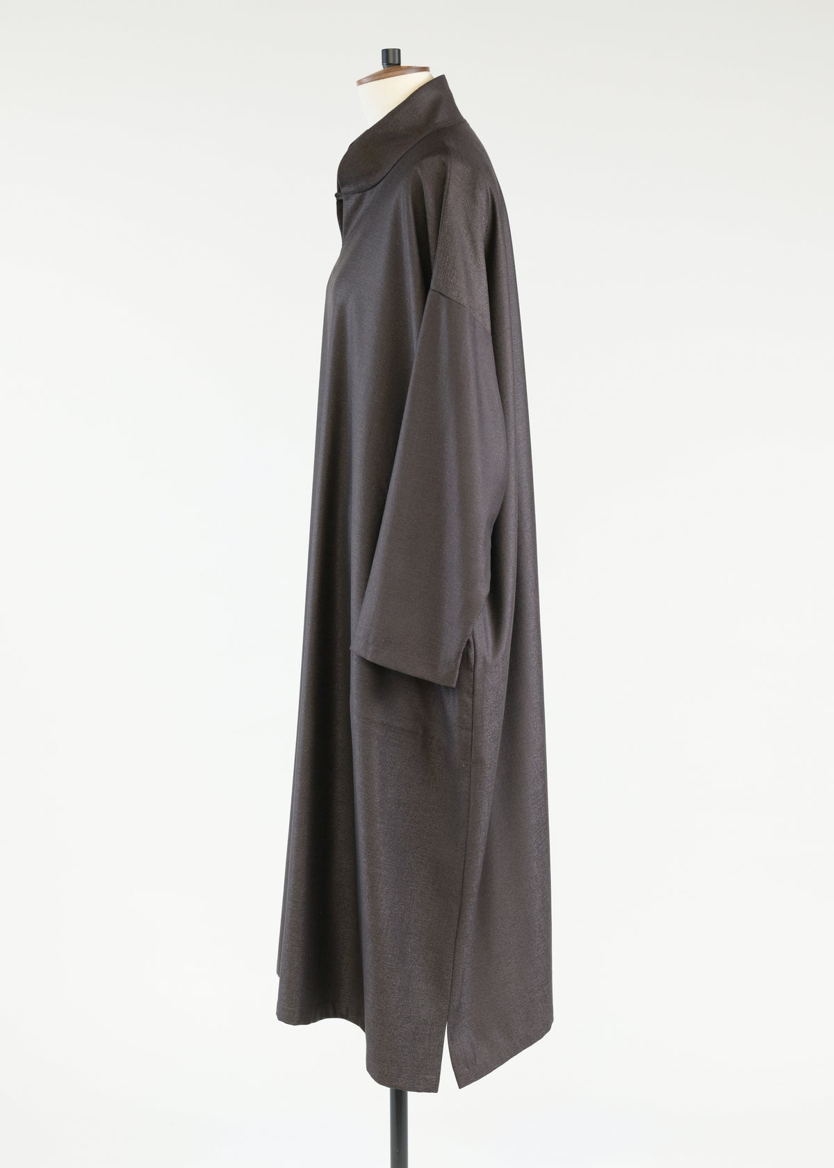 wide a-line dress with chinese collar