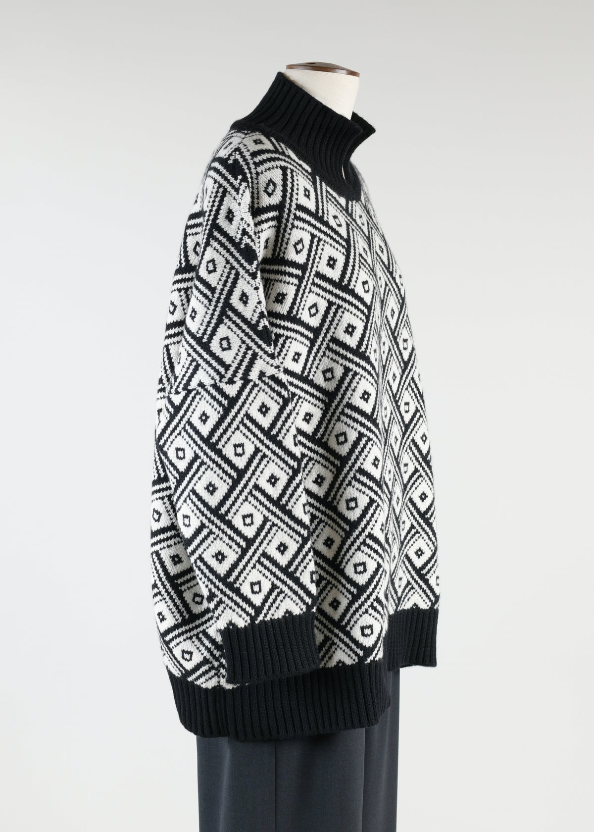 slit high neck sweater - mid plus