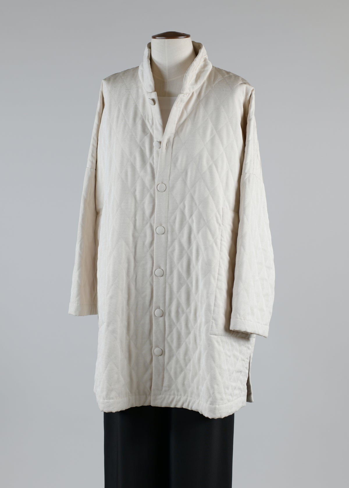 imperial coat with chinese collar - long plus