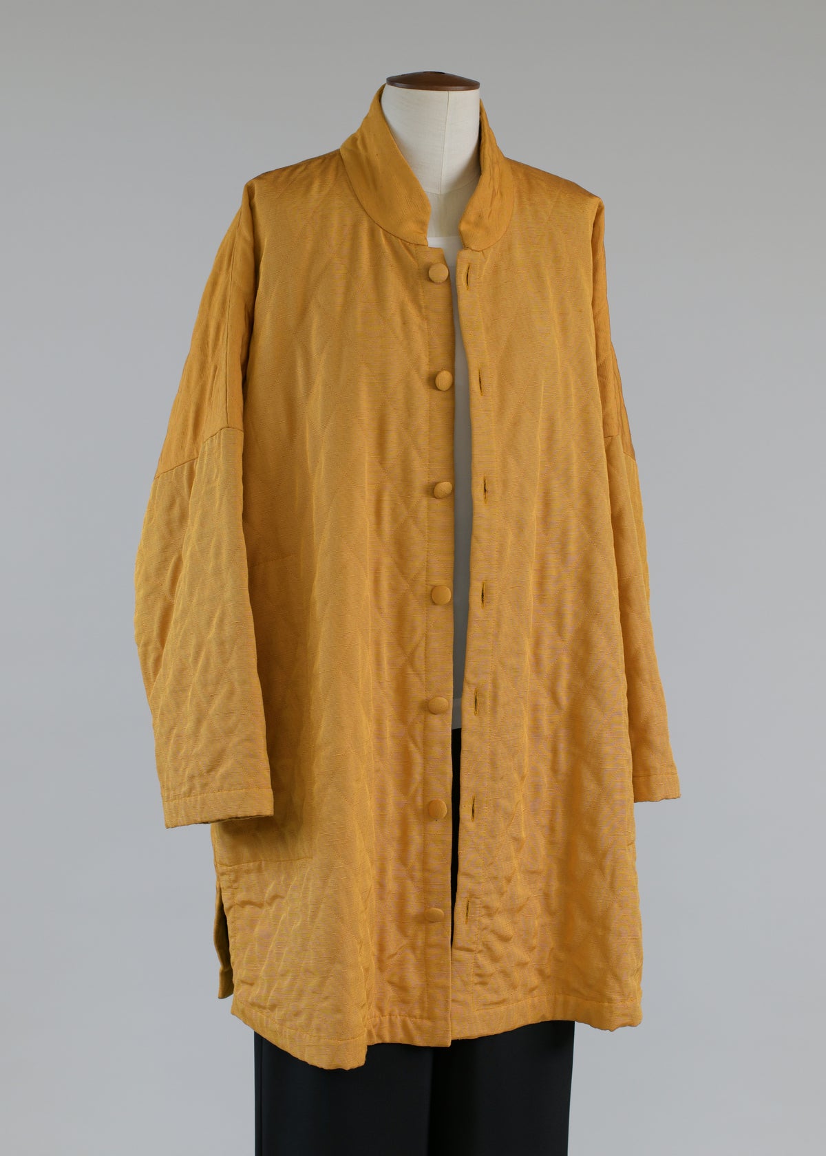 imperial coat with chinese collar - long plus
